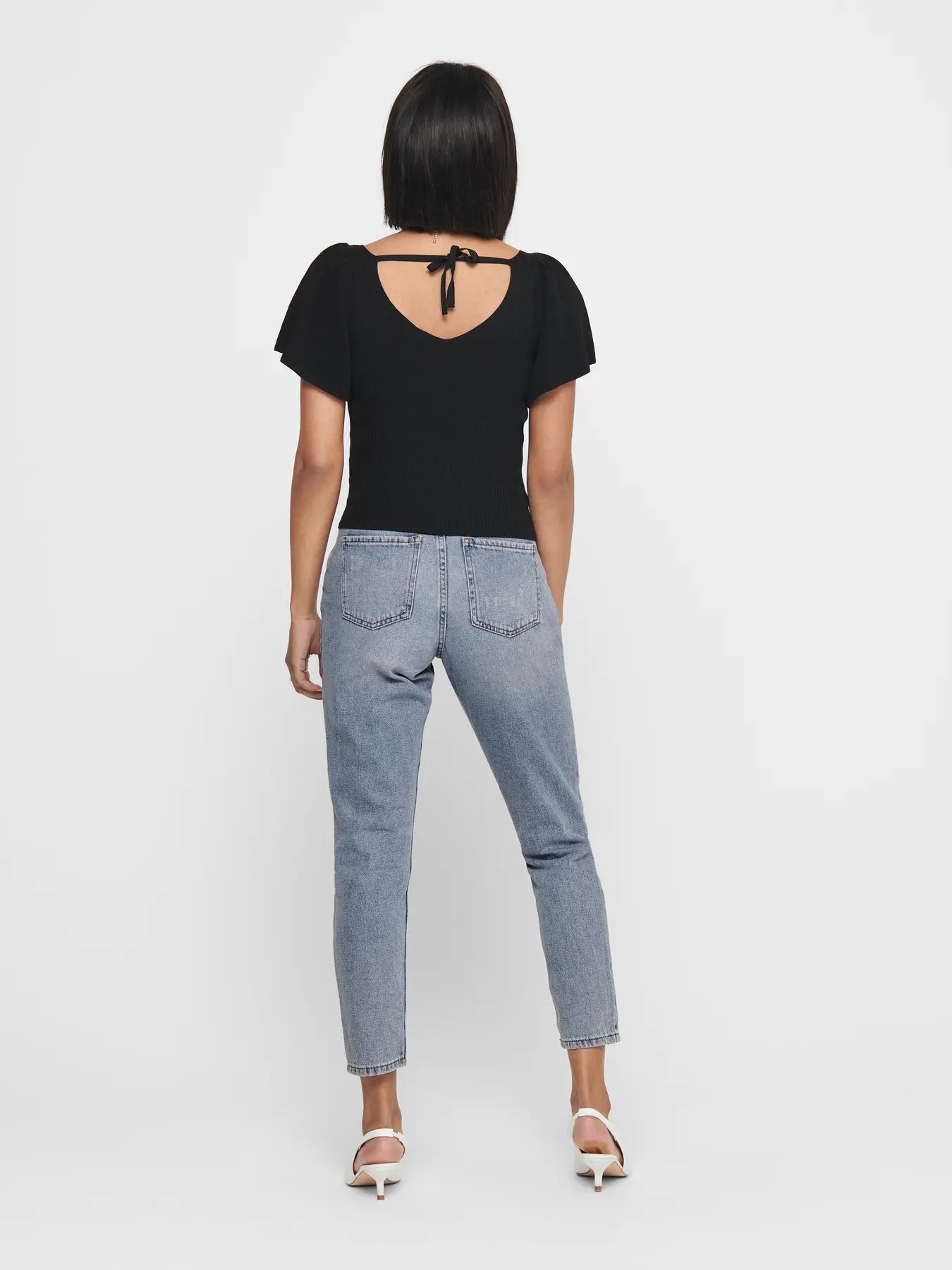 ONLLEELO S/S BACK PULLOVER KNT