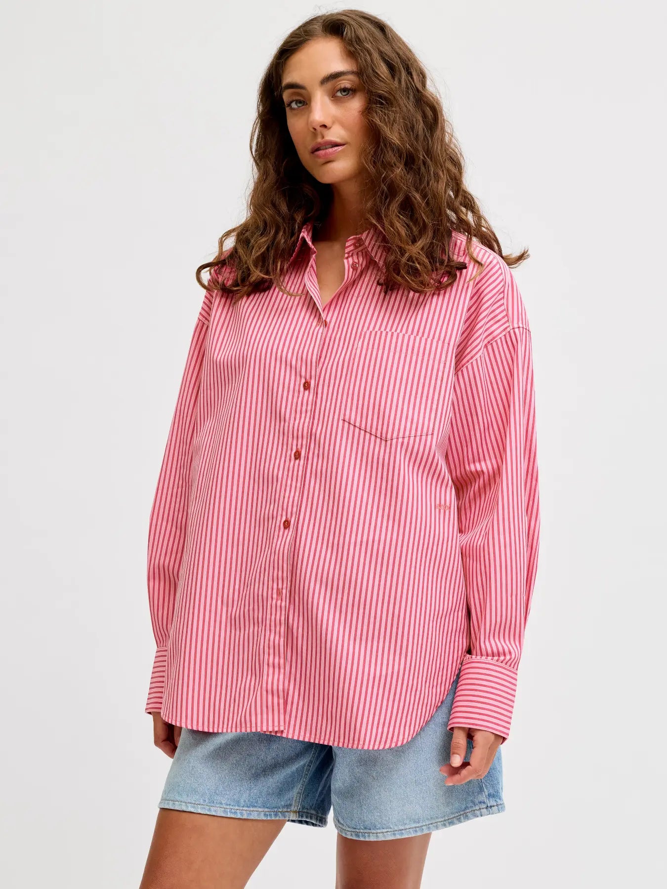 JXJAMIE LS RELAXED POPLIN SHIRT WVN