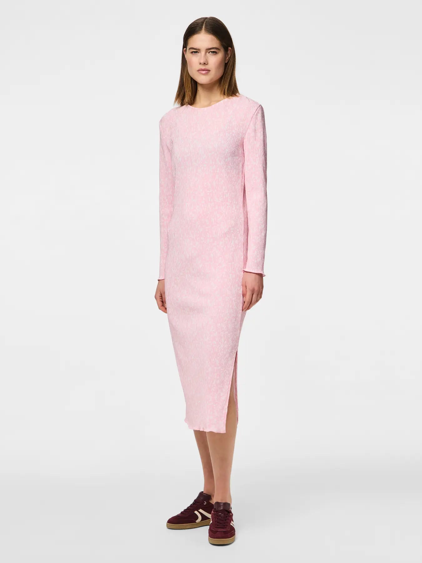 PCFLORA LS MIDI DRESS JRS