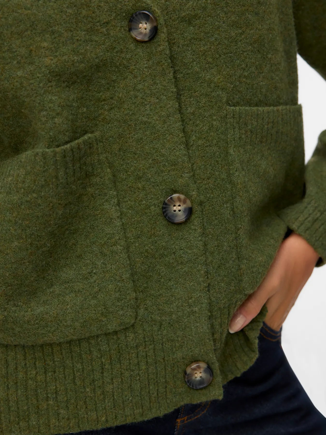 VMBOOM LS V-NECK BUTTON CARDIGAN
