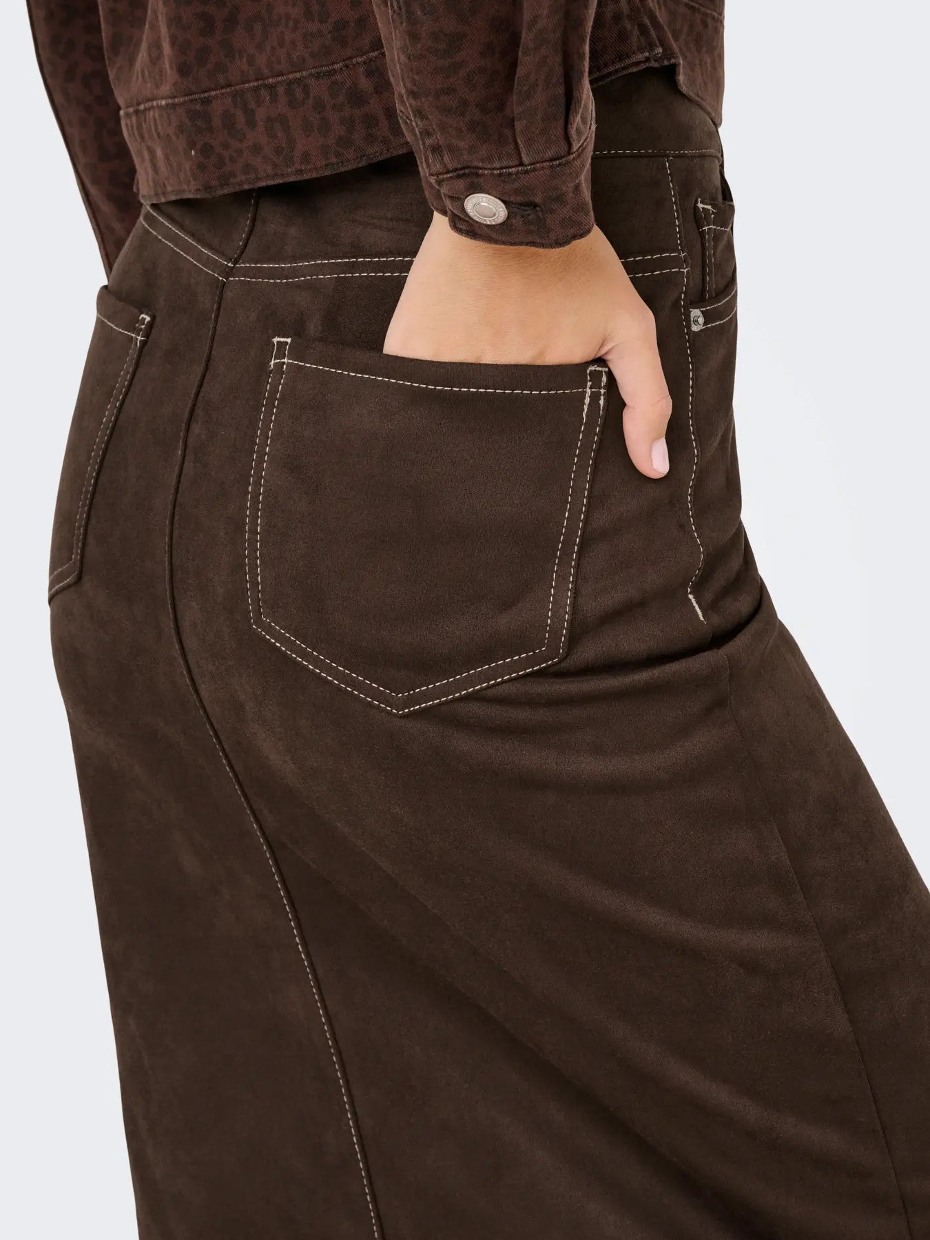 ONLSTINA MW FAUX SUEDE SKIRT