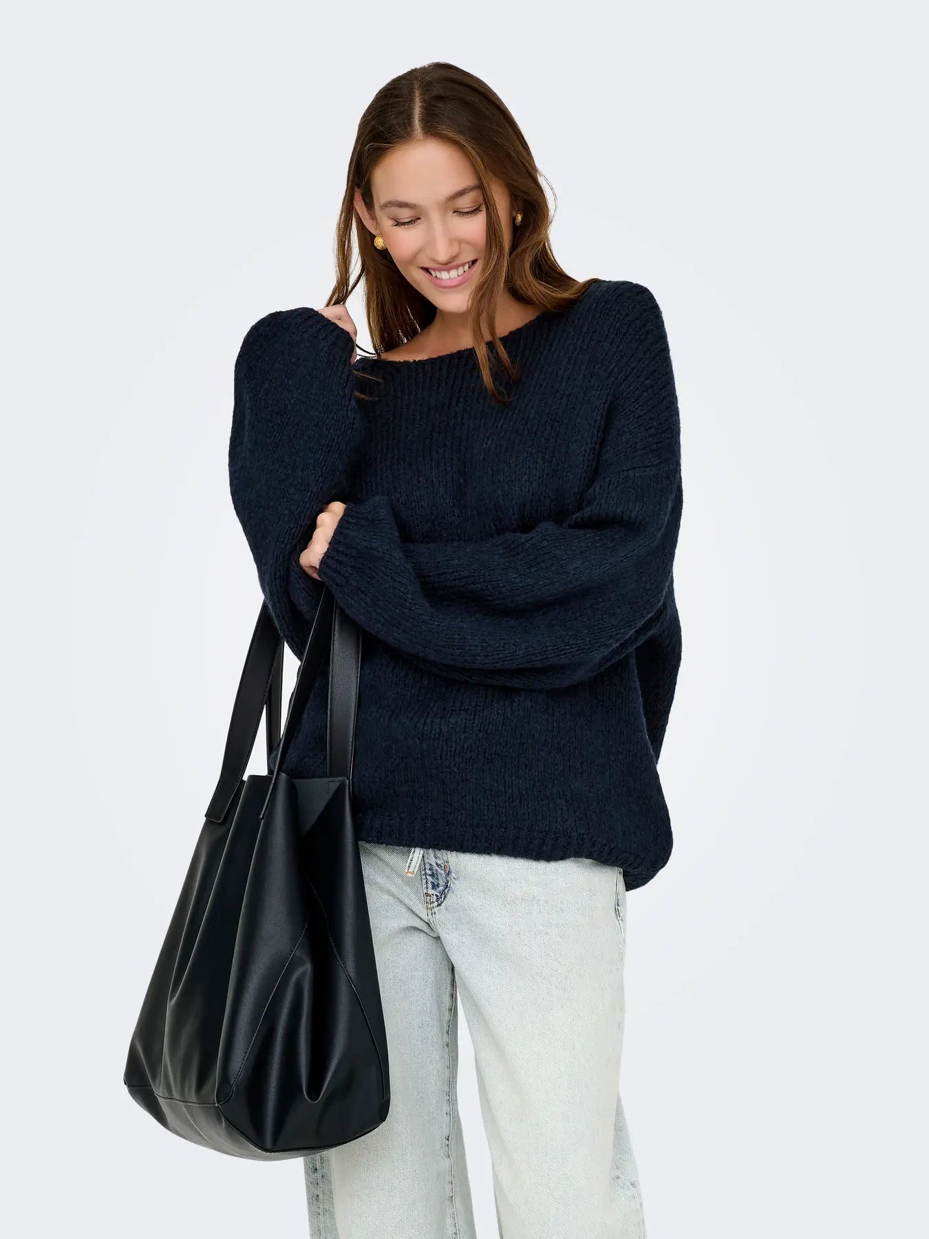 JDYDINEA L/S REVERSIBLE PULLOV. KNT