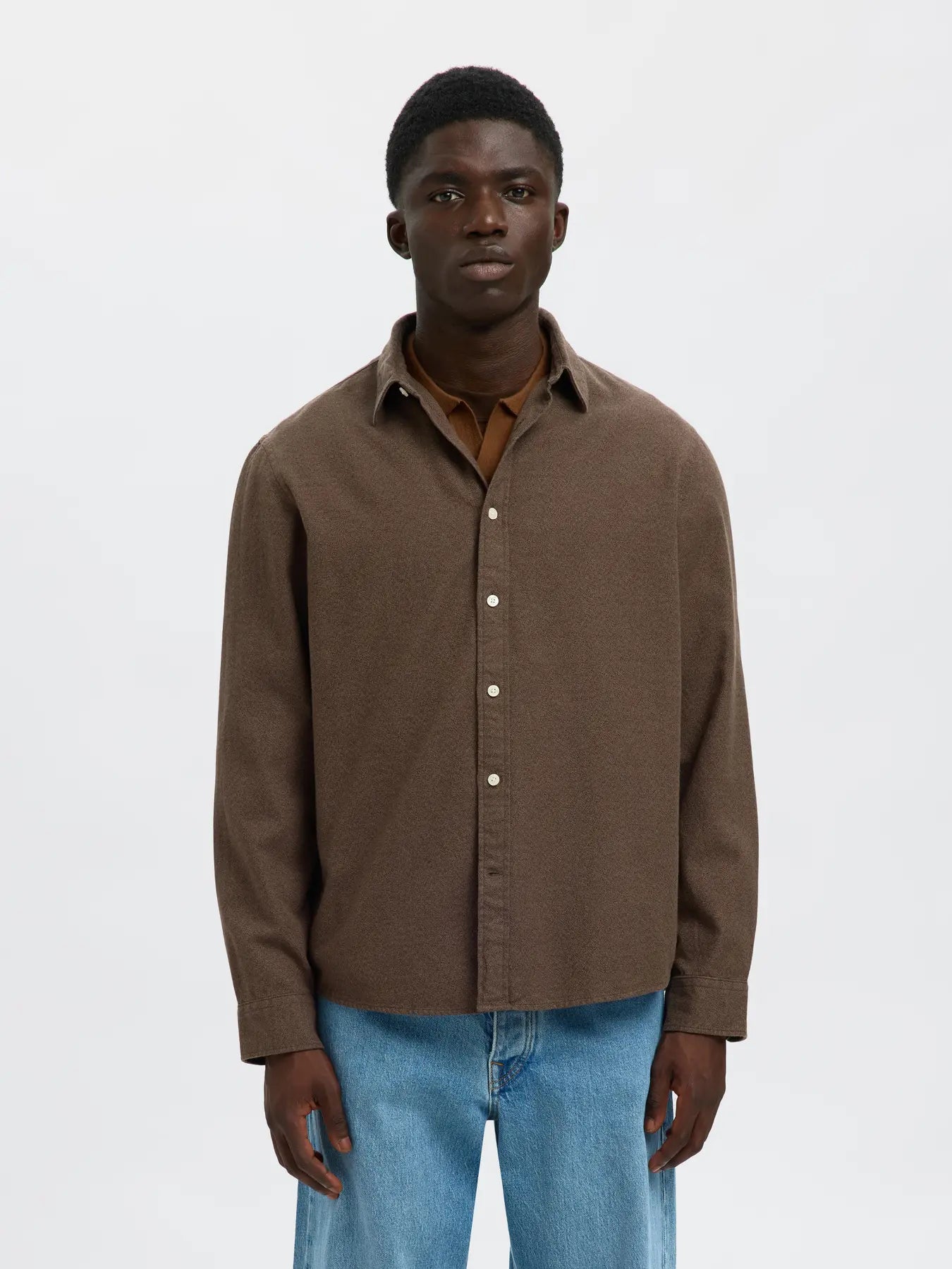 SLHREGNOAH BRUSHED TWIST SHIRT