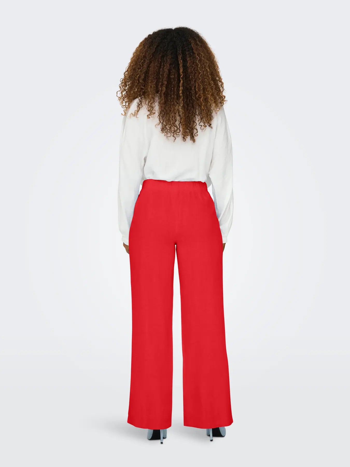ONLCARO MW LINEN BL PULL-UP PANT