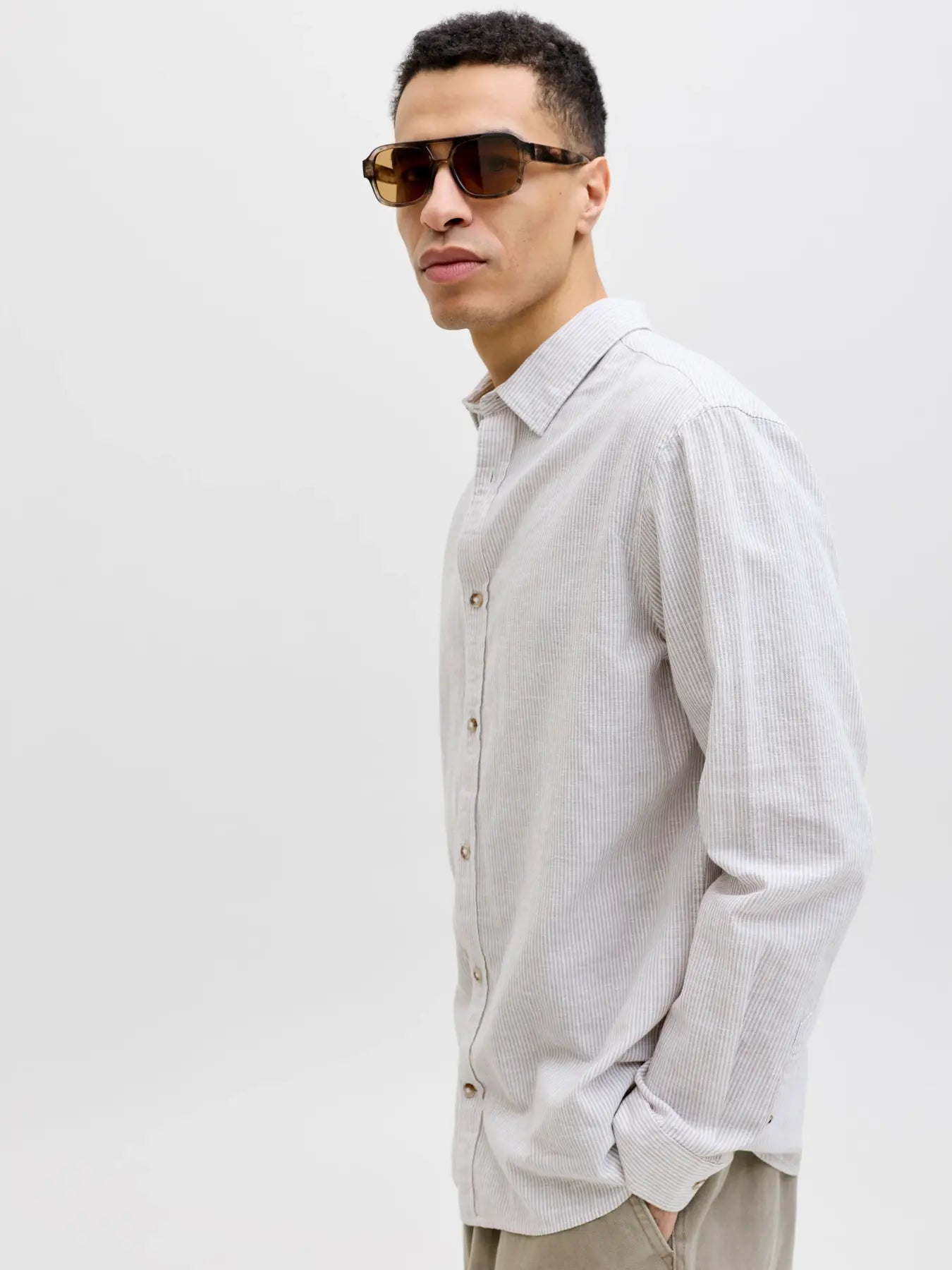 JJESUMMER LINEN BLEND SHIRT L/S