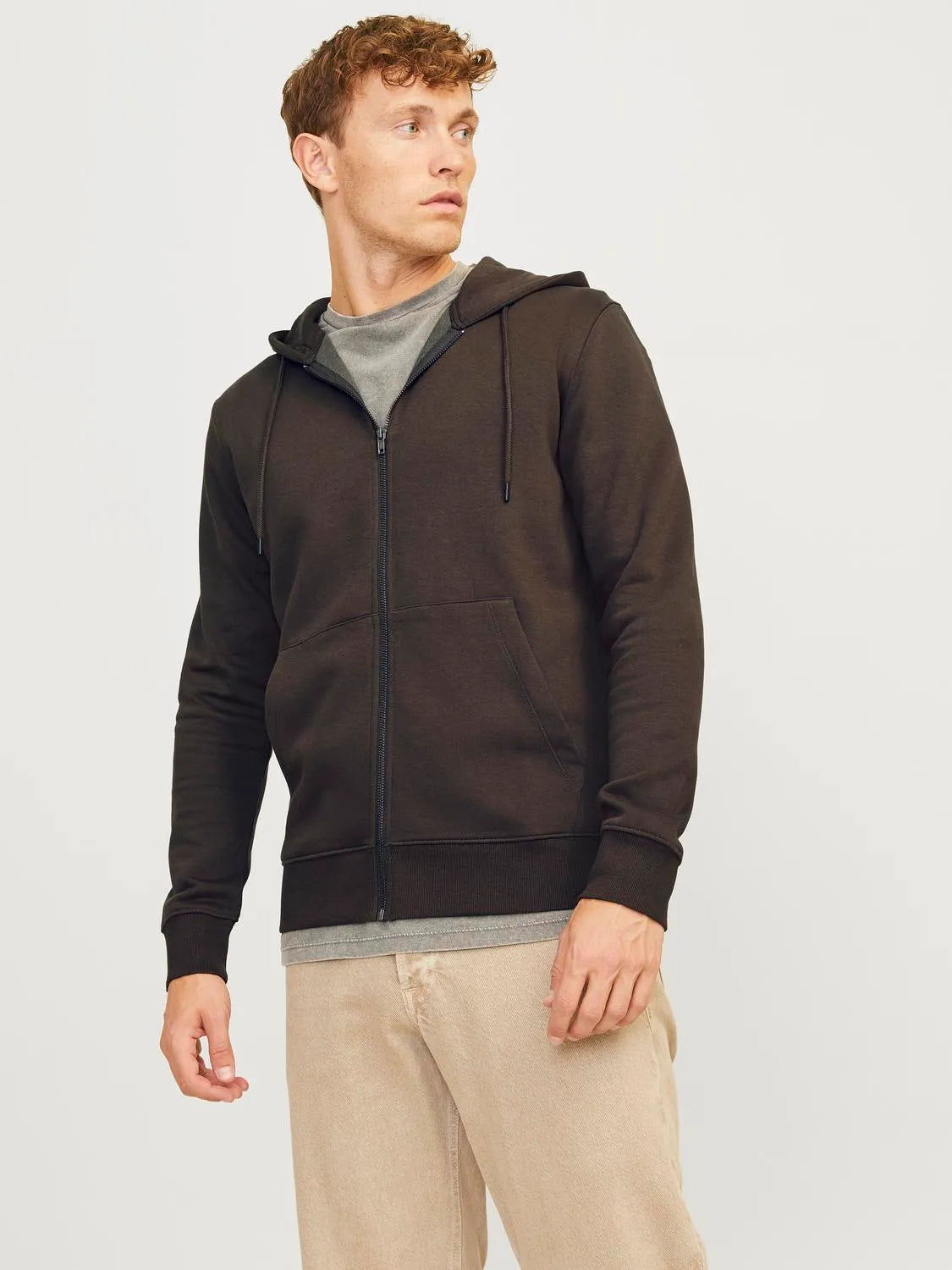 JJESTAR BASIC SWEAT ZIP HOOD