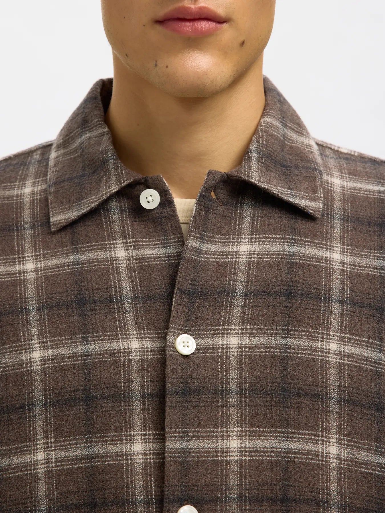SLHRLXEDWIN CHECK LIGHT OVERSHIRT