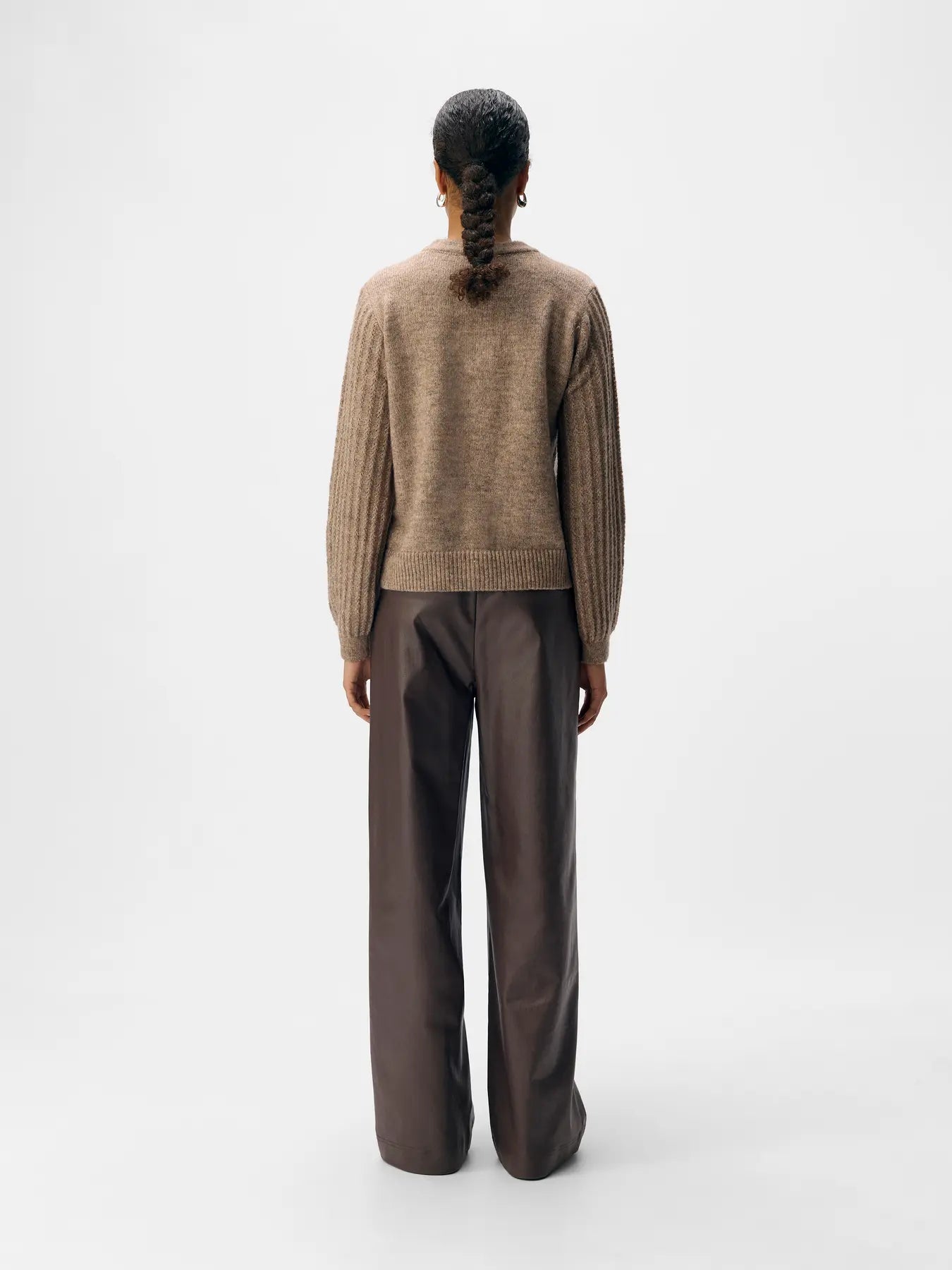 OBJMELBA LISA WIDE COATED PANT