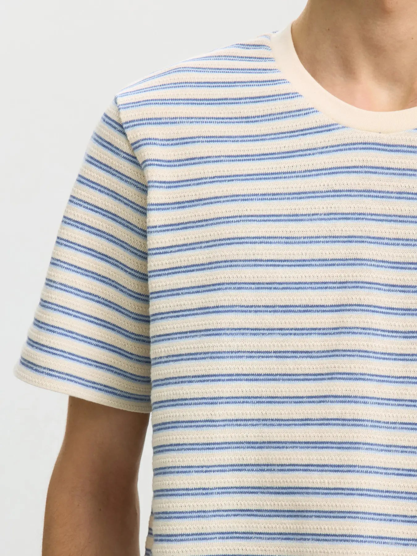 SLHKEVIN STRIPE SS O-NECK TEE