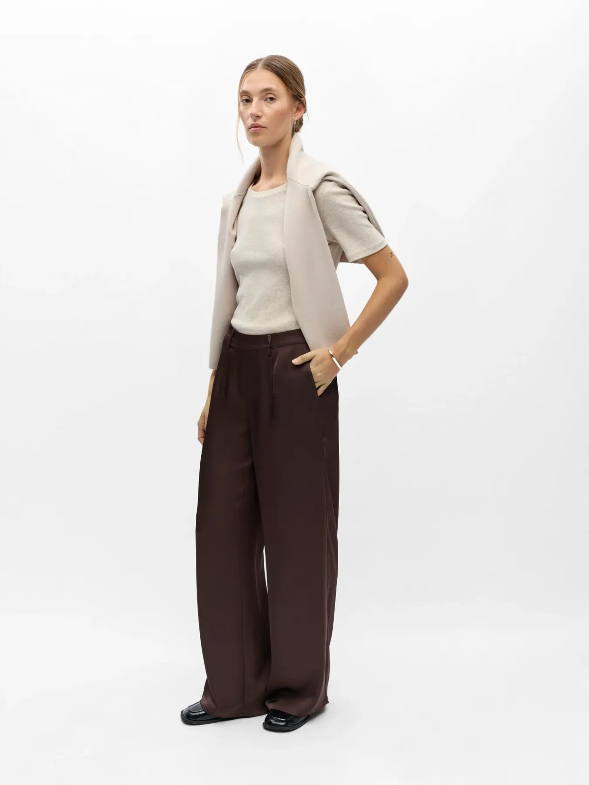 Objchilli MW Lisa Satin Pants