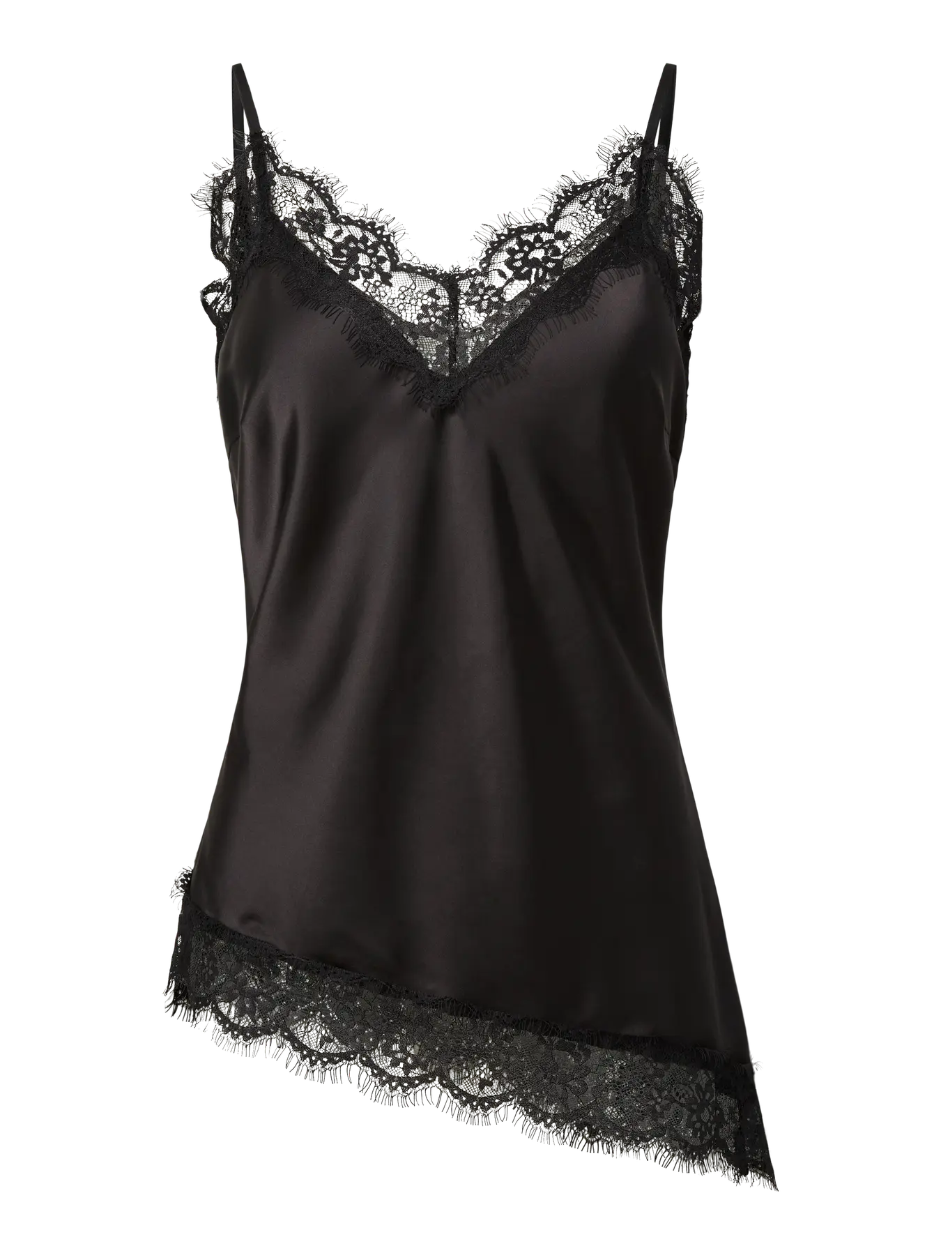 PCNOMI STRAP SATIN LACE TOP