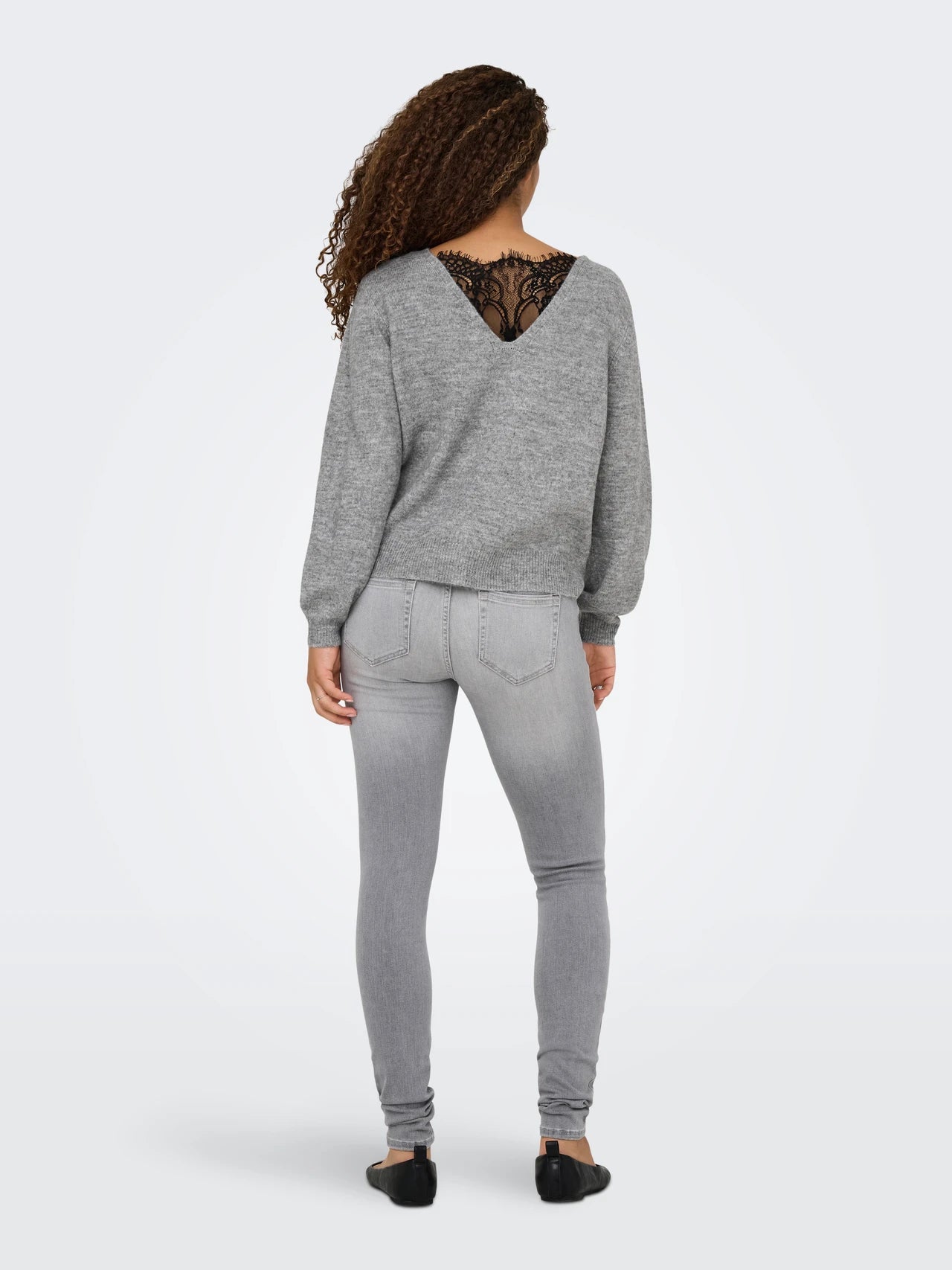 Onladele LS Lace mix revers cardigan