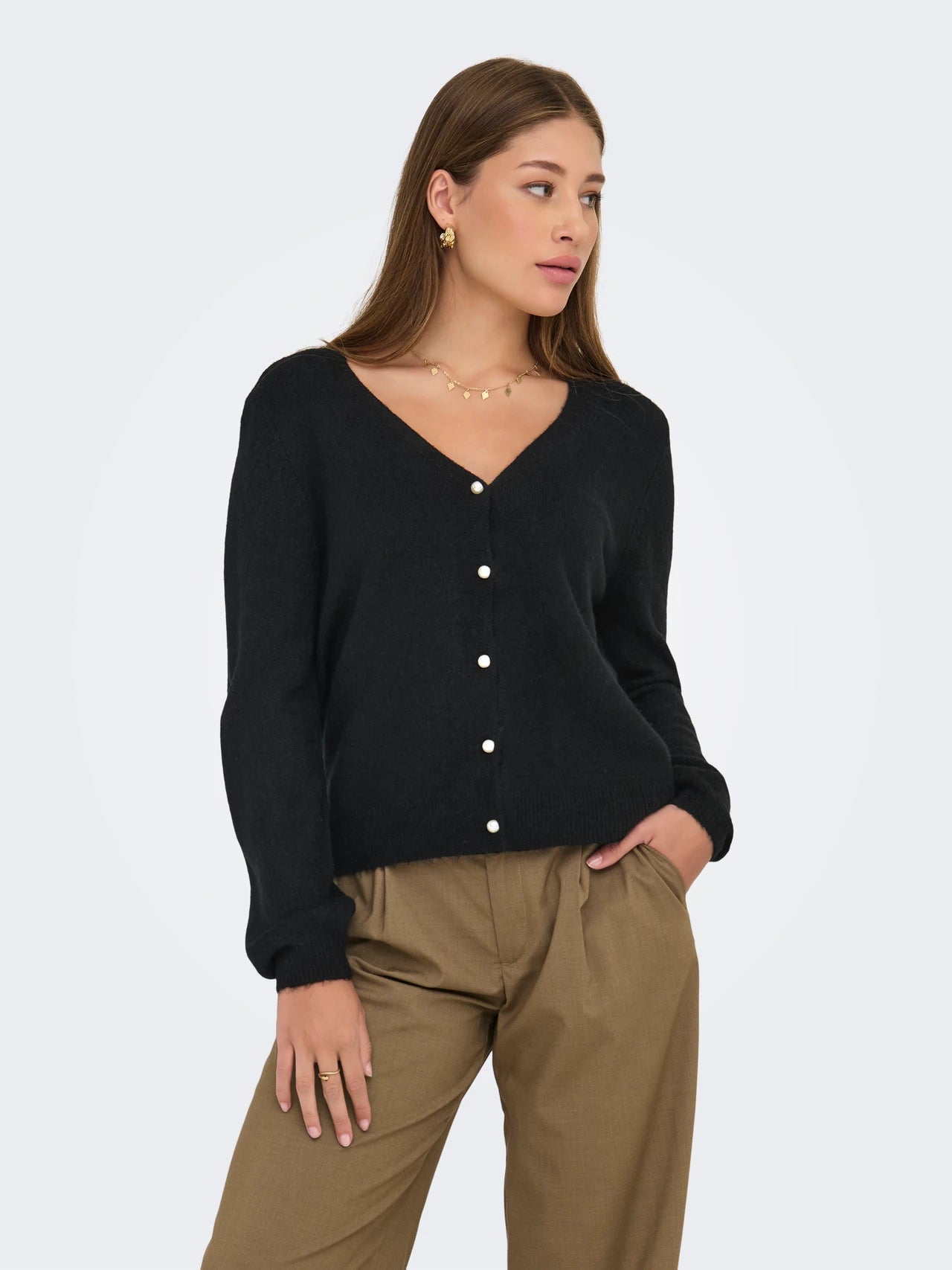 Onladele LS Lace mix revers cardigan