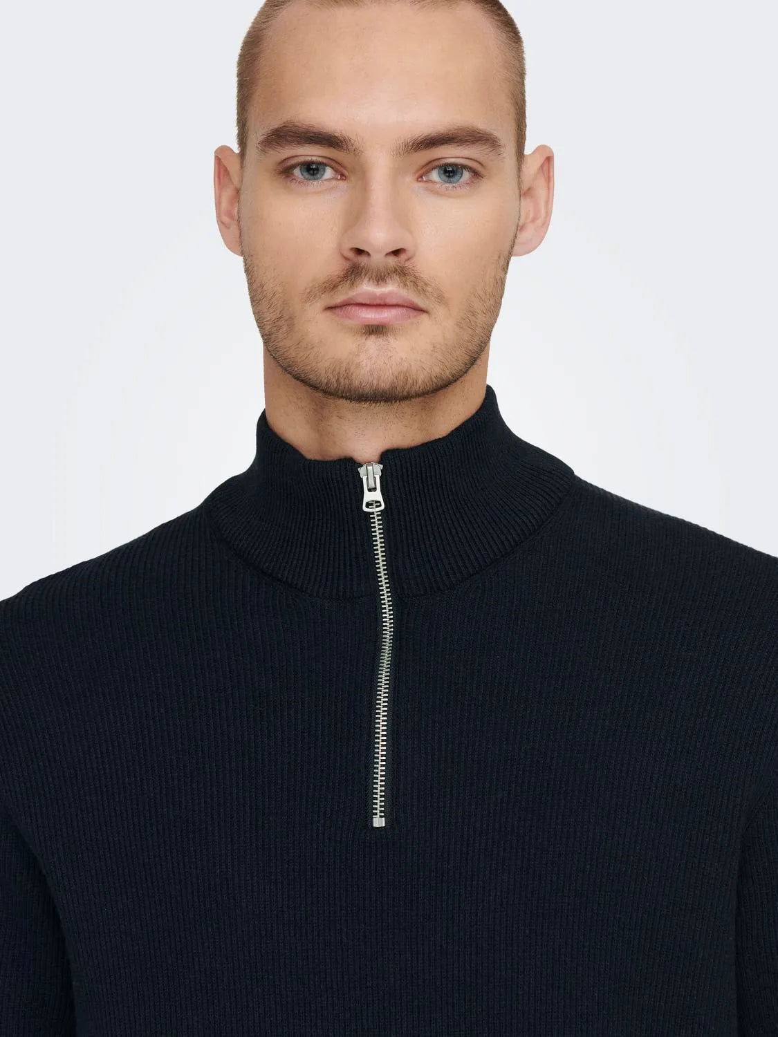 ONSPHIL REG 12 STRUC HALF ZIP KNIT