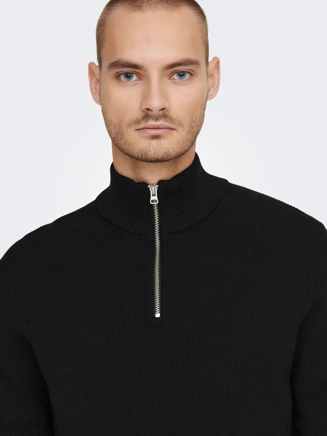 ONSPHIL REG 12 STRUC HALF ZIP KNIT