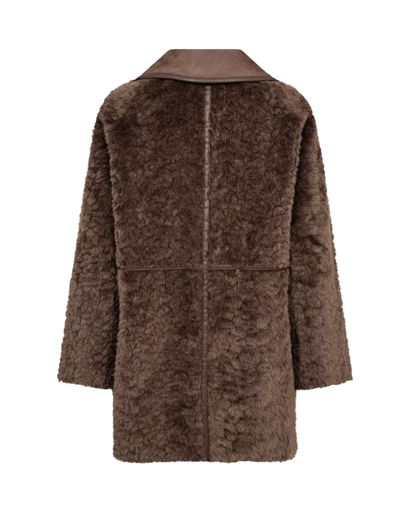Freequent FQloddy Fake Fur Jakke Morel