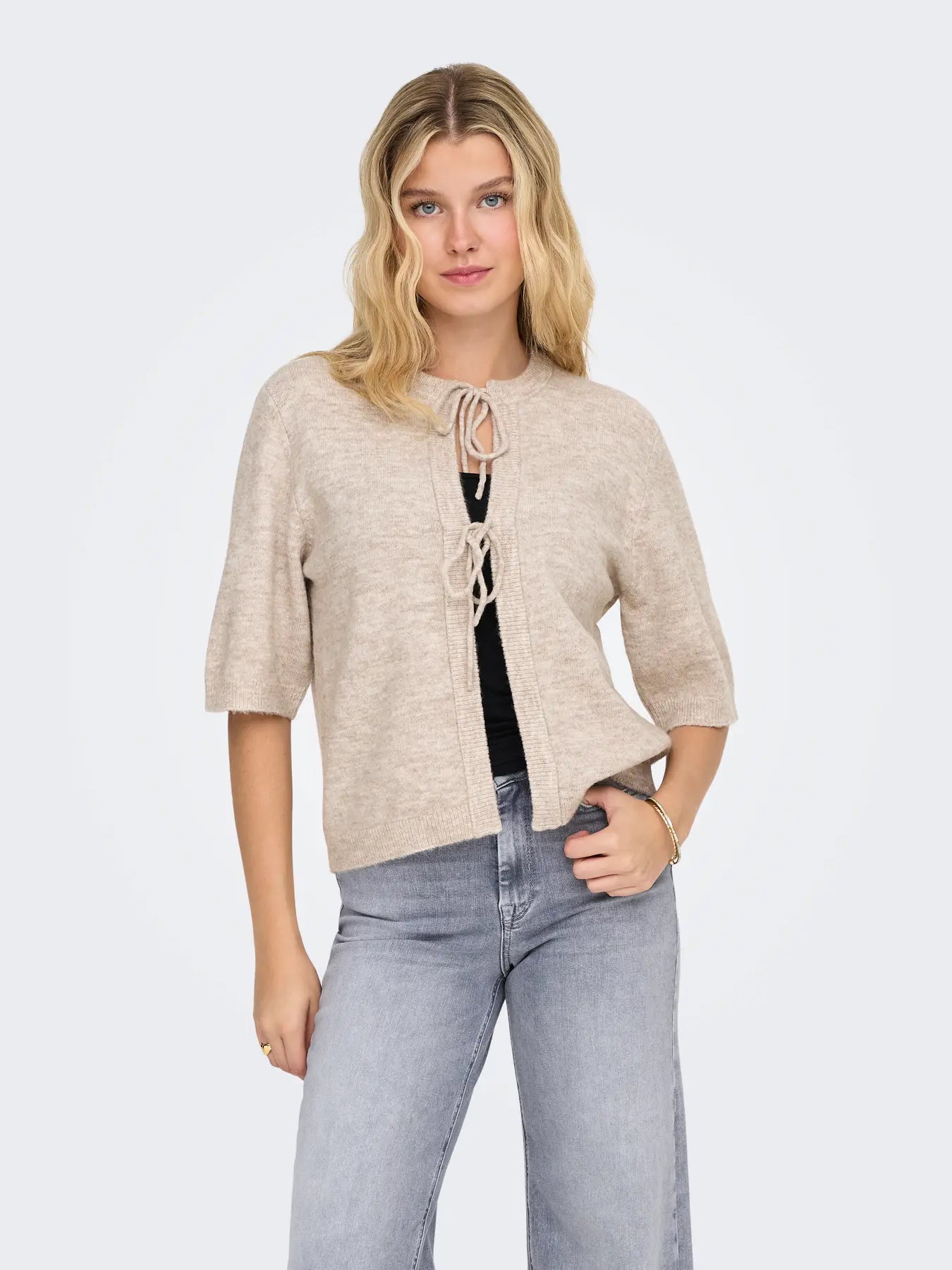 ONLSIMONI 2/4 BOW CARDIGAN KNT