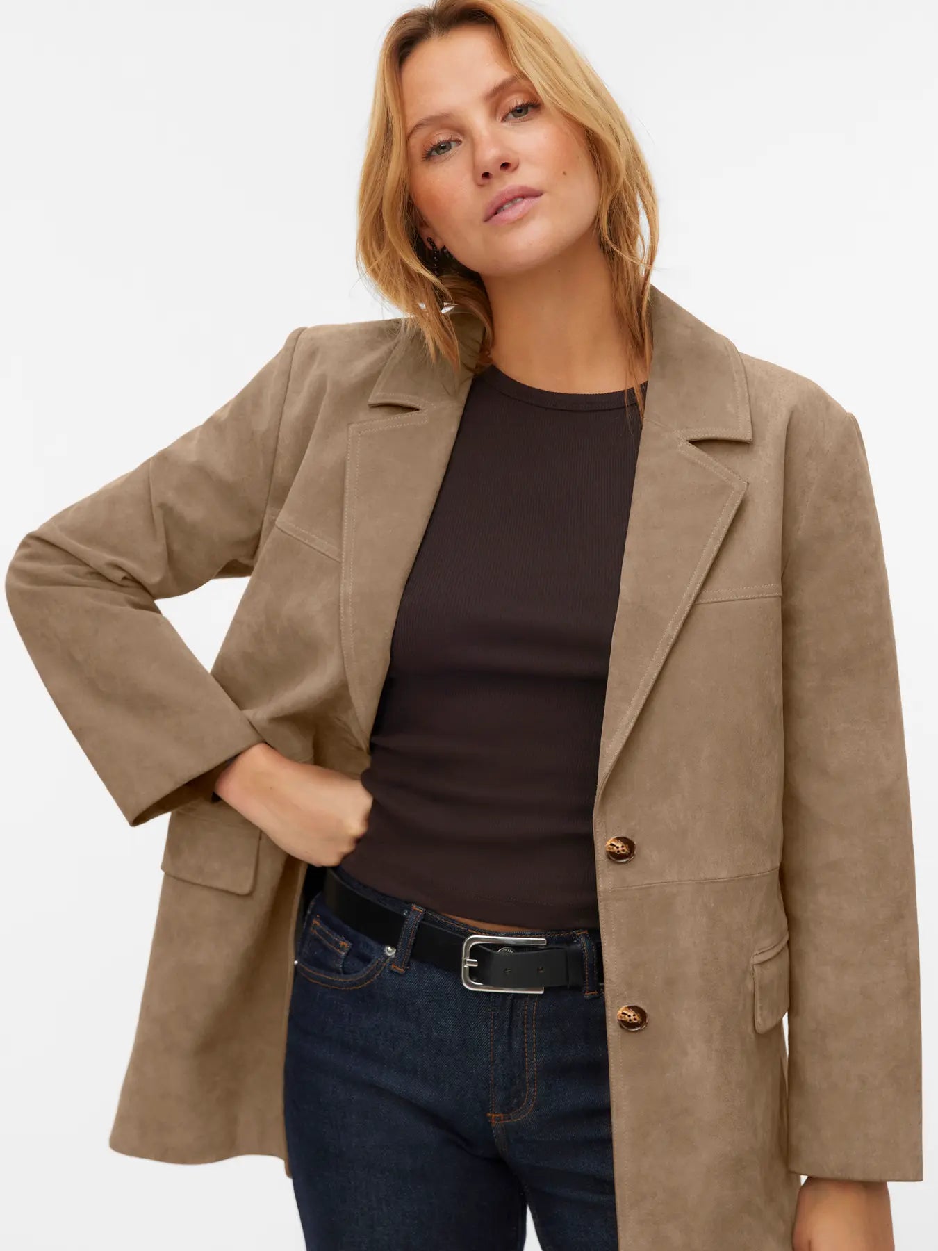 VMPERNILLE LS SUEDE BLAZER JACKET