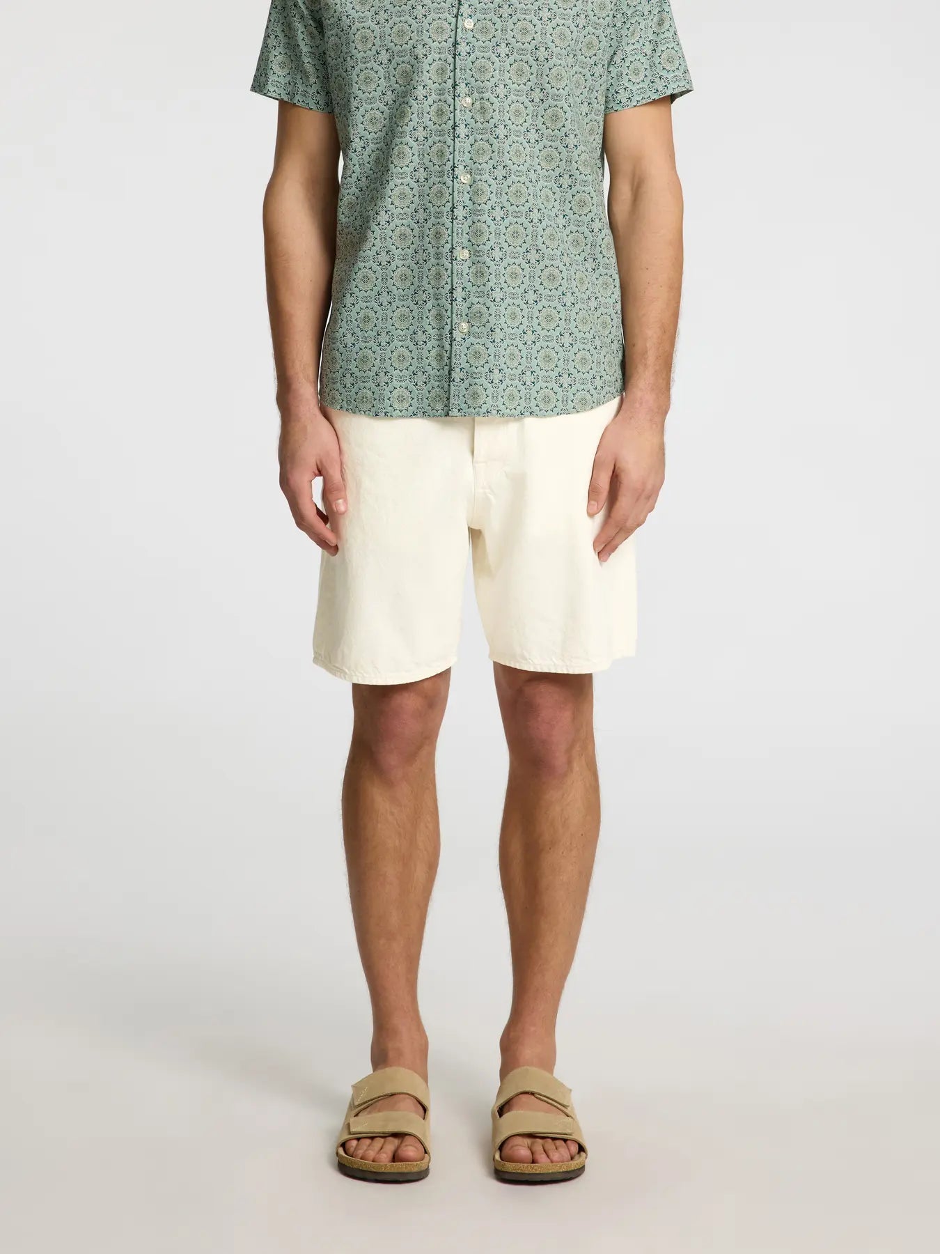 SLHREG ALEX 201 ECRU HEMP SHORTS