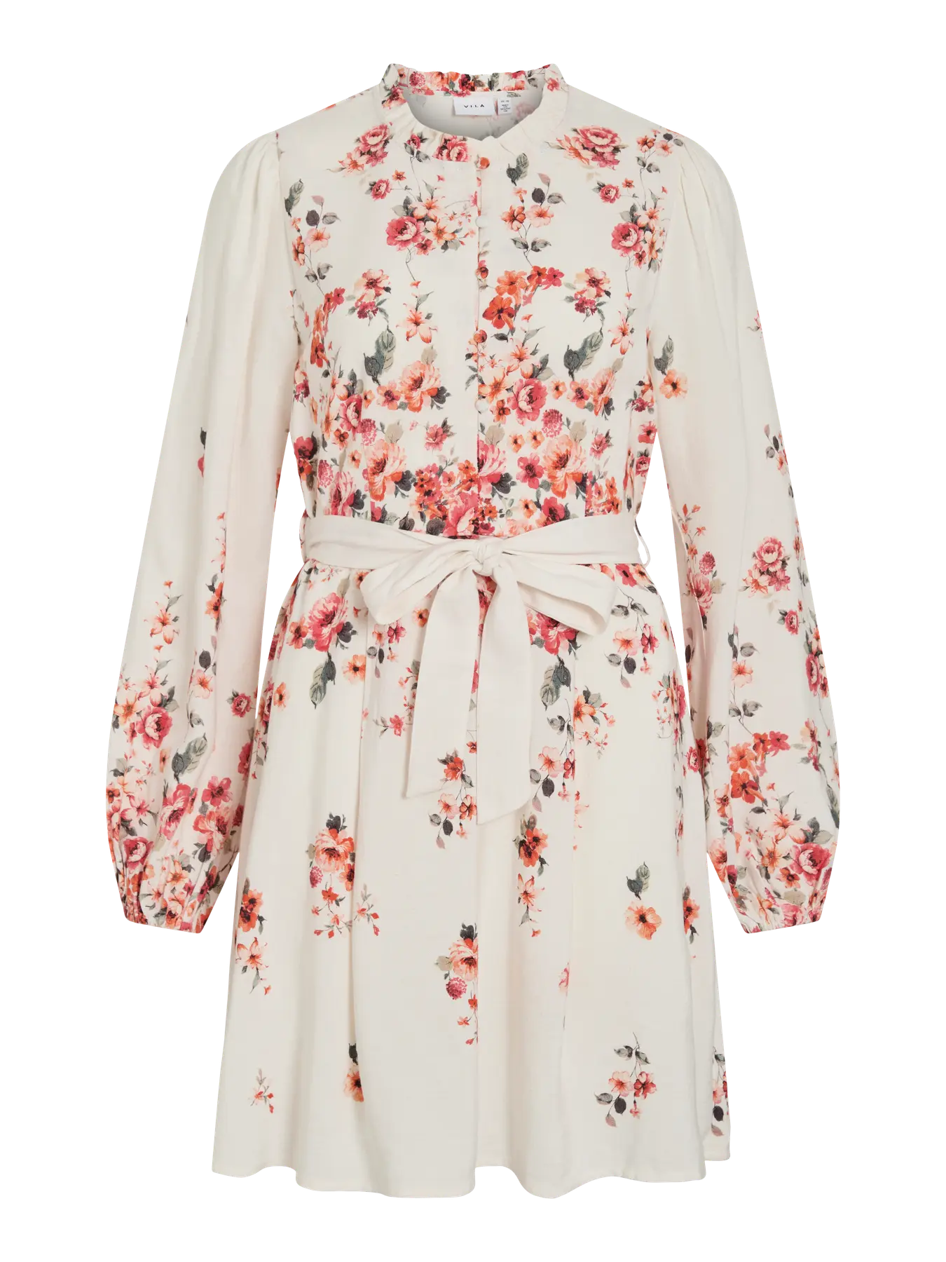 VIELMA BAI O-NECK L/S SHORT DRESS
