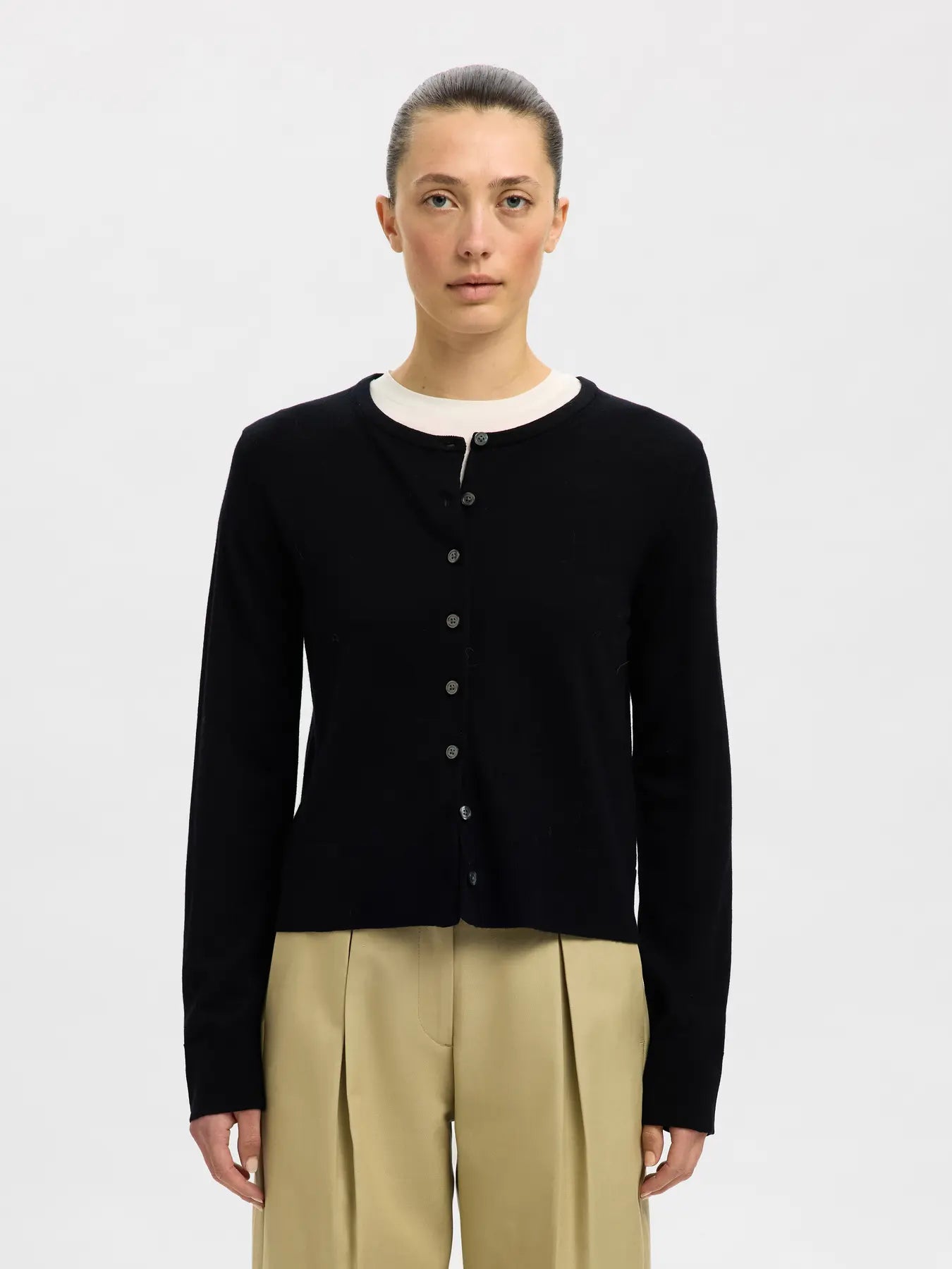 SLFTHEA LS KNIT MERINO CARDIGAN
