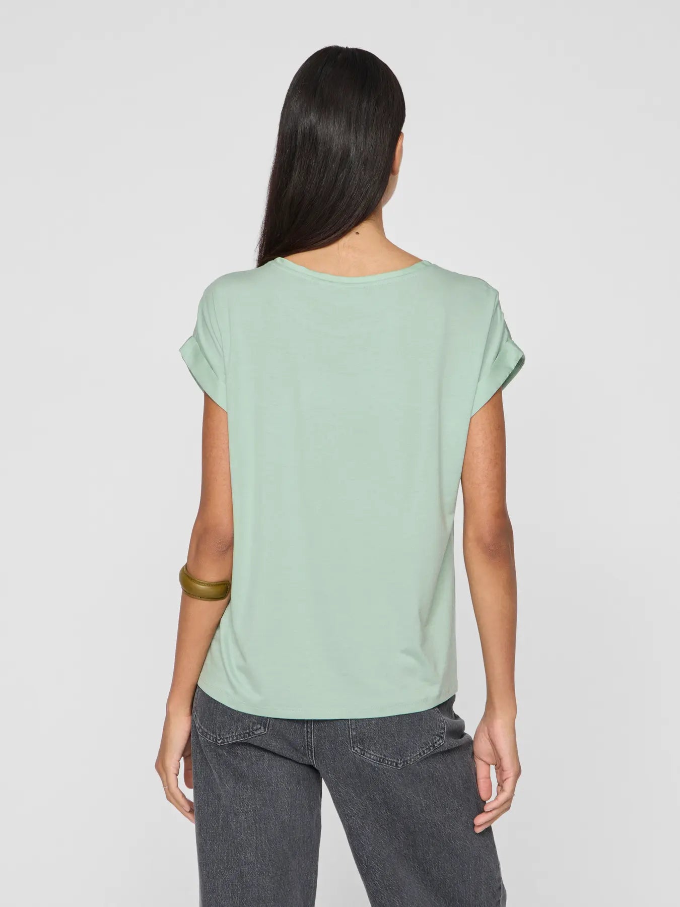 VIELLETTE S/S SATIN TOP