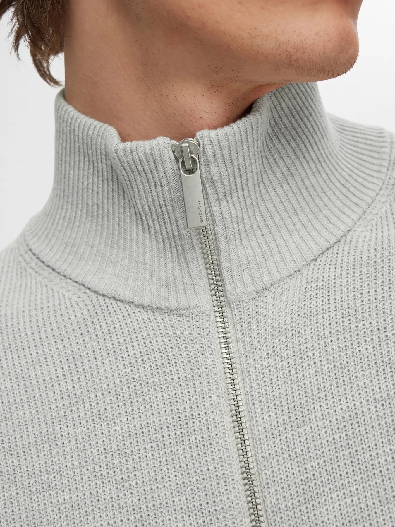 SLHDANE LS KNIT STRUCTURE FULL ZIP