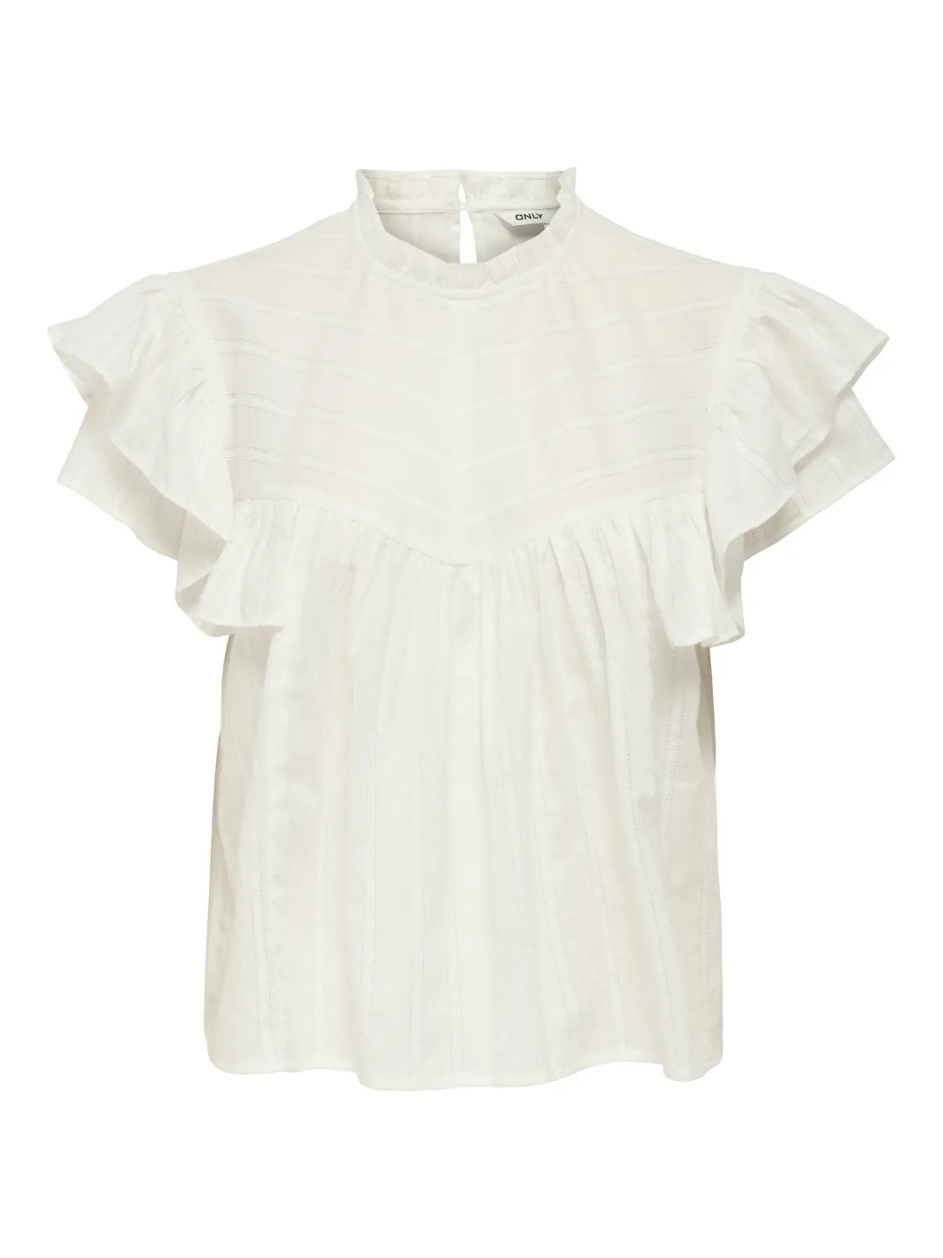 ONLHEIKE S/L FRILL O-NECK TOP
