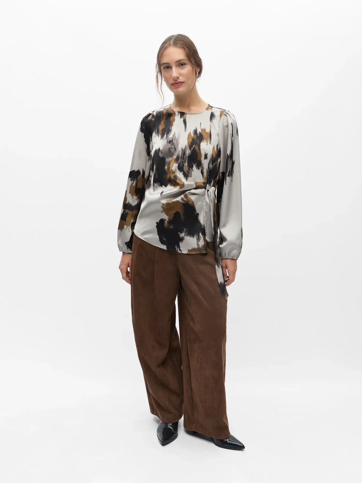 OBJCHILLI L/S RE O-NECK TOP