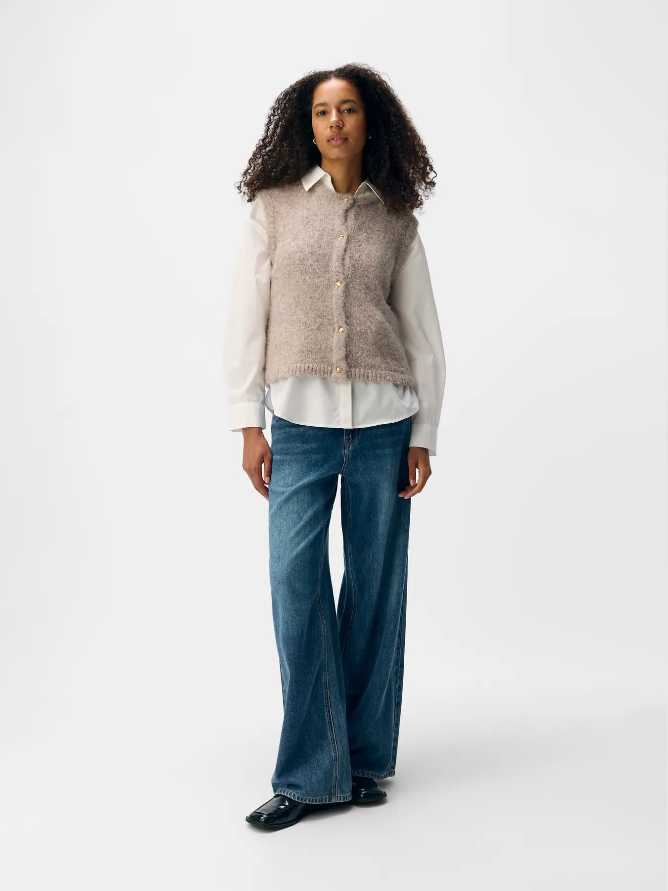 OBJSAGGIA RE KNIT VEST CARDIGAN