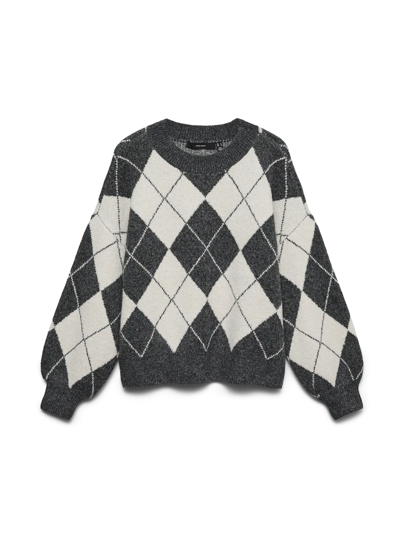 VMDOFFY JAQUARD LS O-NCK PULLOVER