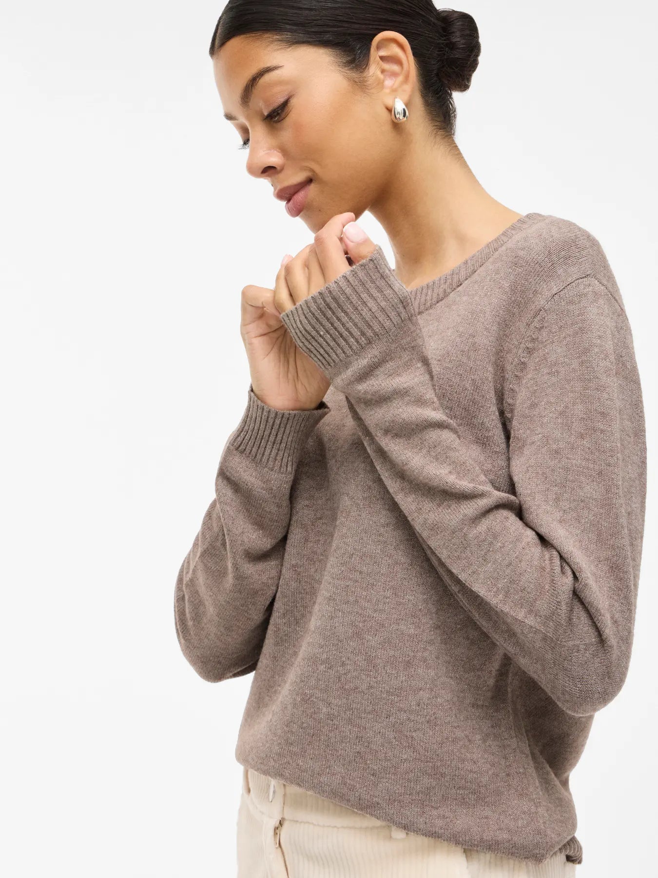 VIRIL O-NECK L/S KNIT TOP