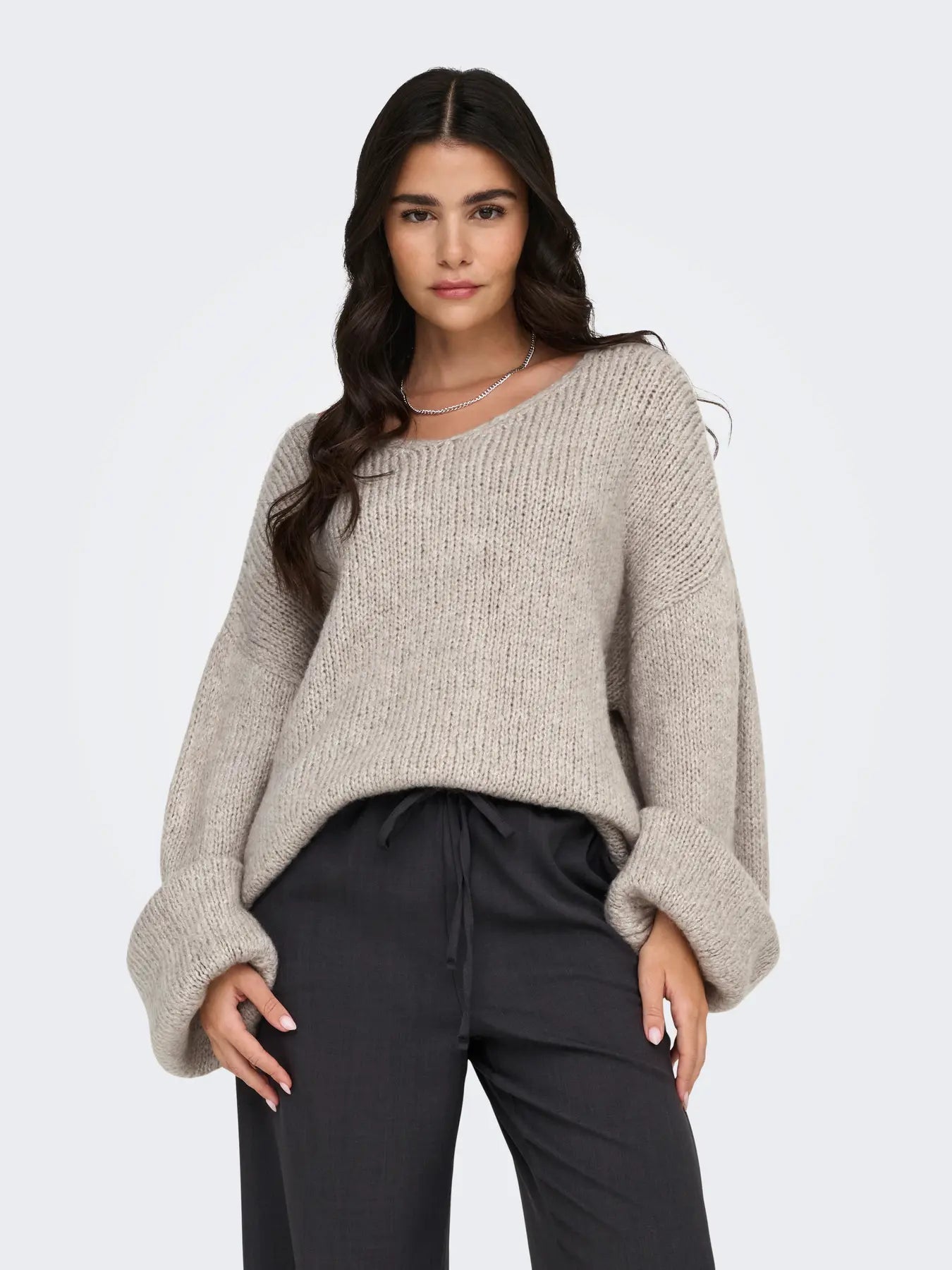 JDYDINEA L/S REVERSIBLE PULLOV. KNT