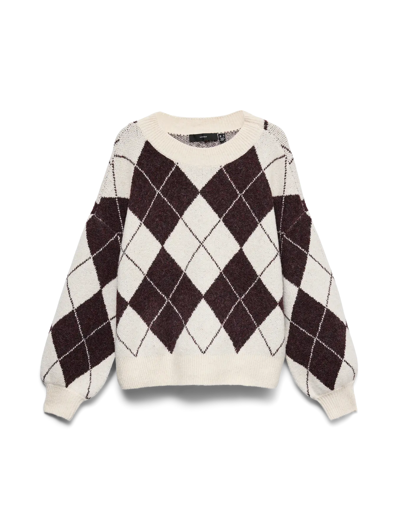 VMDOFFY JAQUARD LS O-NCK PULLOVER