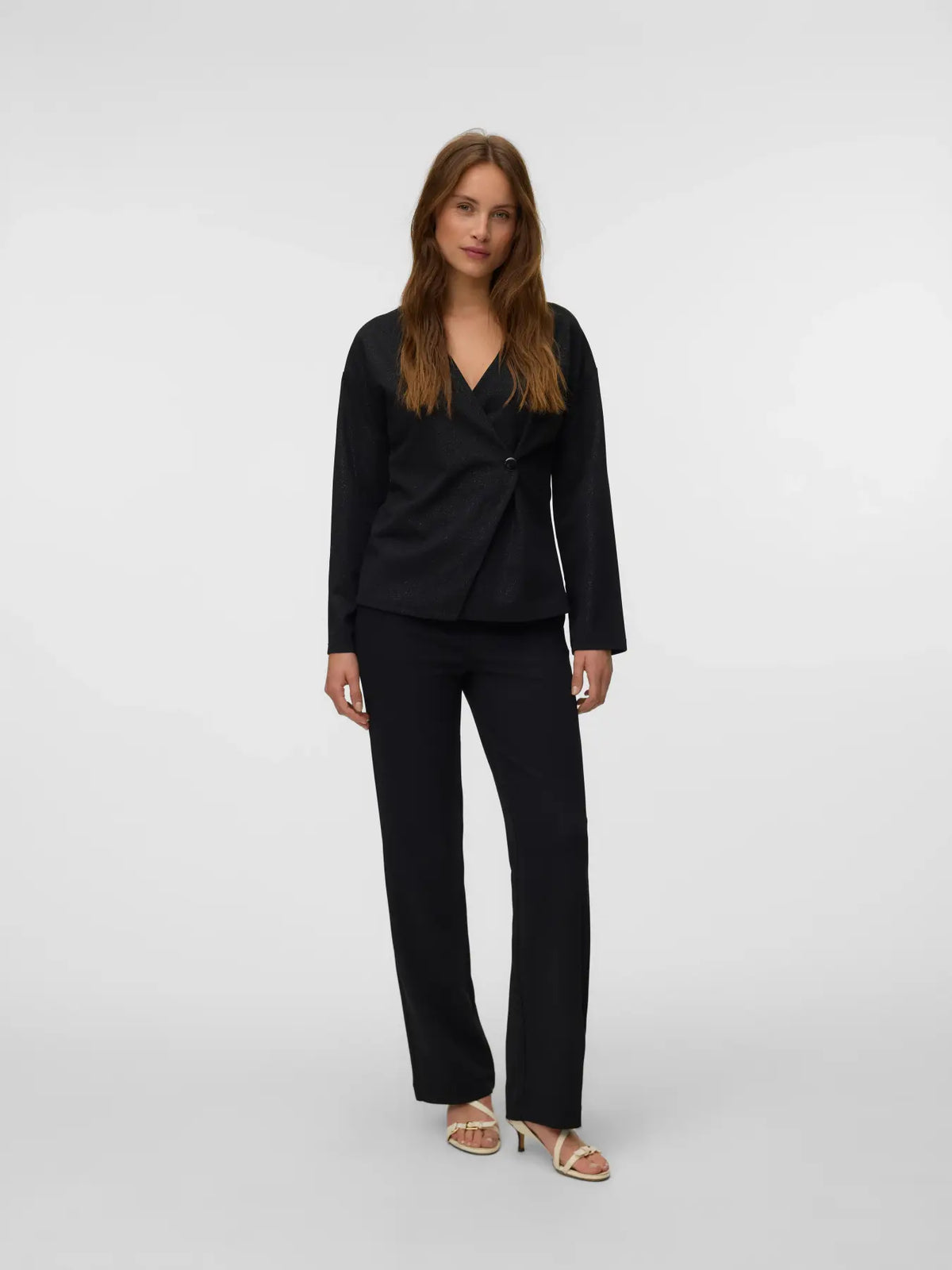VMzamira MW Straight Party Pants Glitter