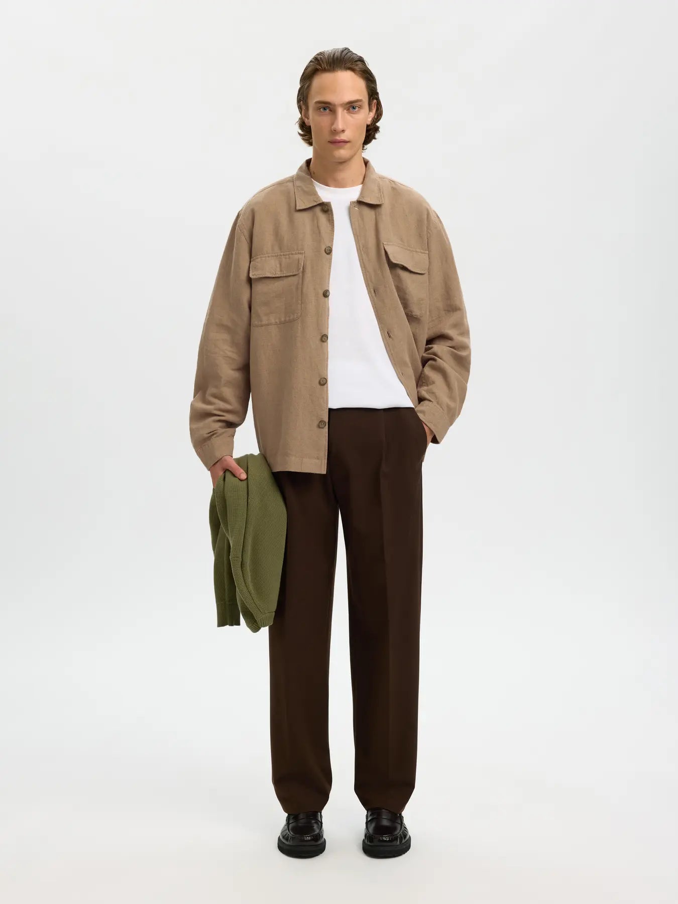 SLMOTTO LEROY LINEN BLEND OVERSHIRT