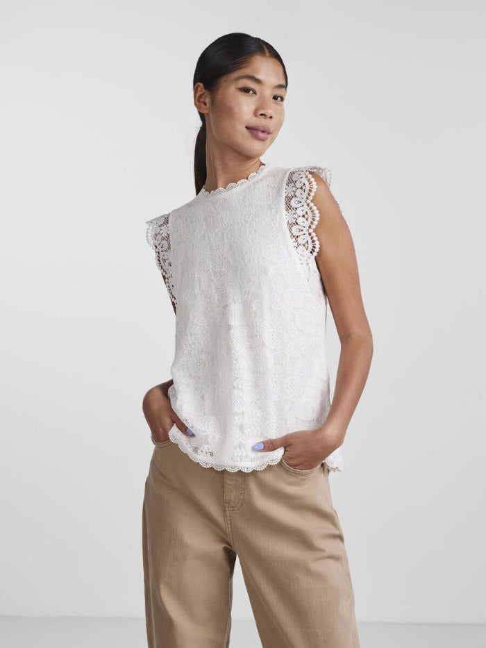 PCOLLINE SL LACE TOP