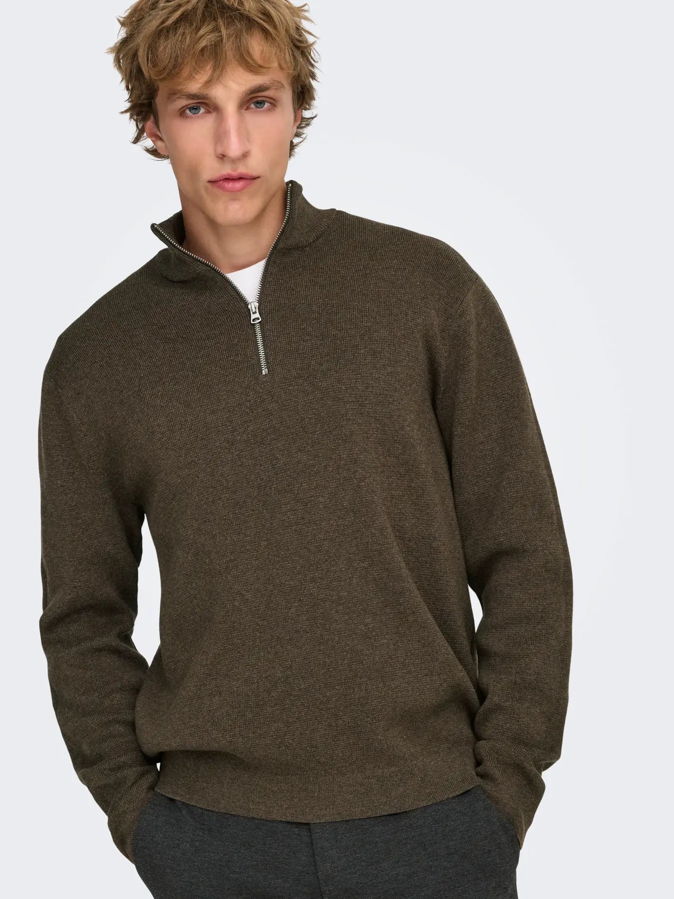 ONSTING REG HALF ZIP KNIT