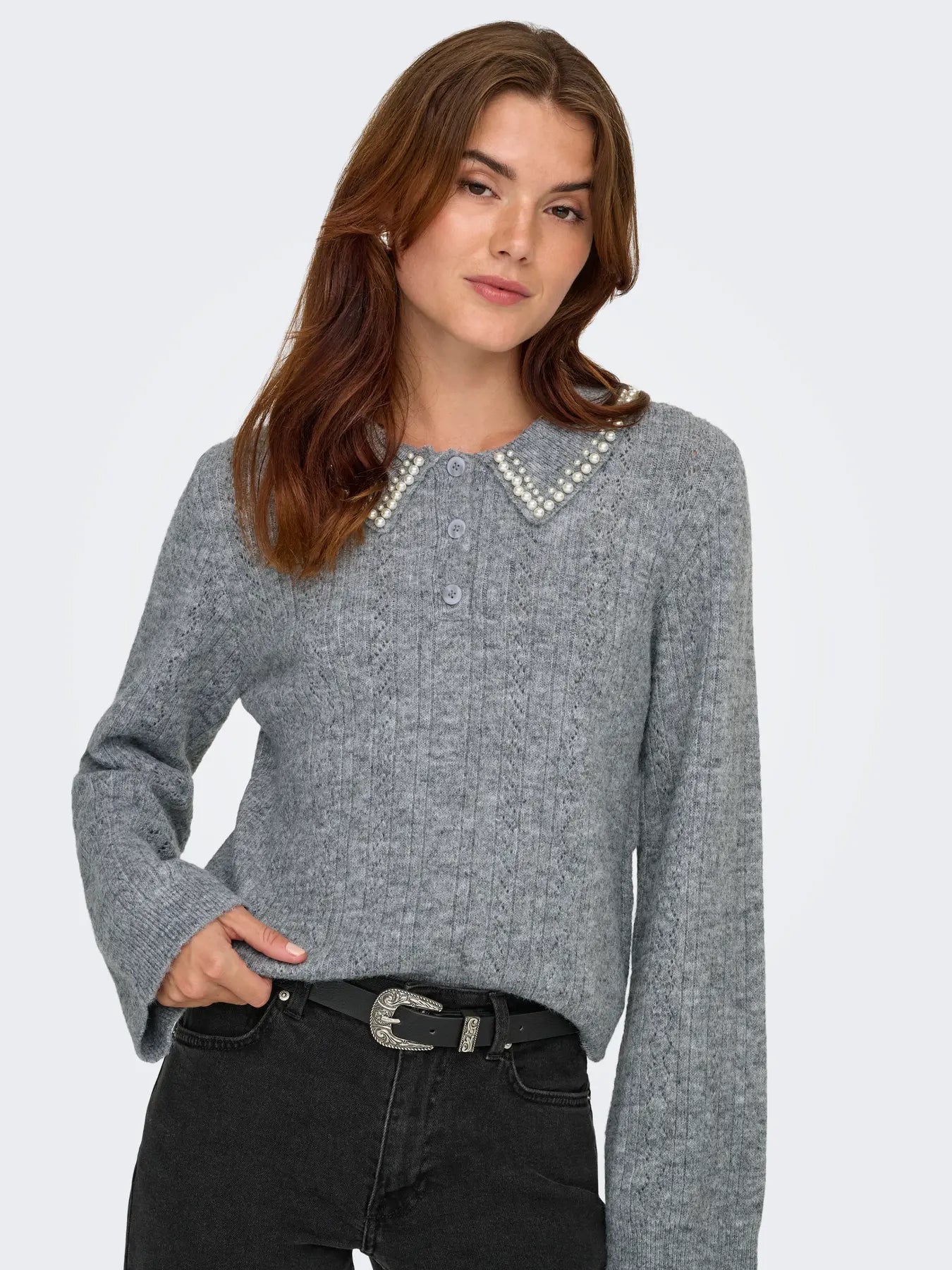 JDYAPRIL LIFE L/S PEARL COLLAR
