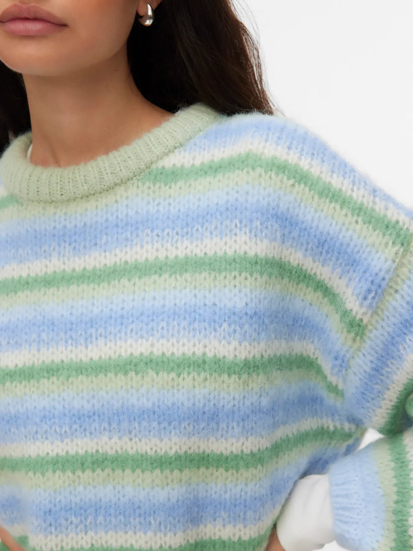 VMMAYBE STRIPE LS O-NECK PULLOVER