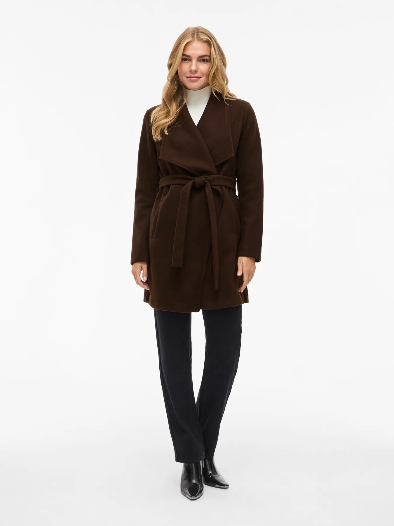 VICOOLEY COLLAR BELT COAT