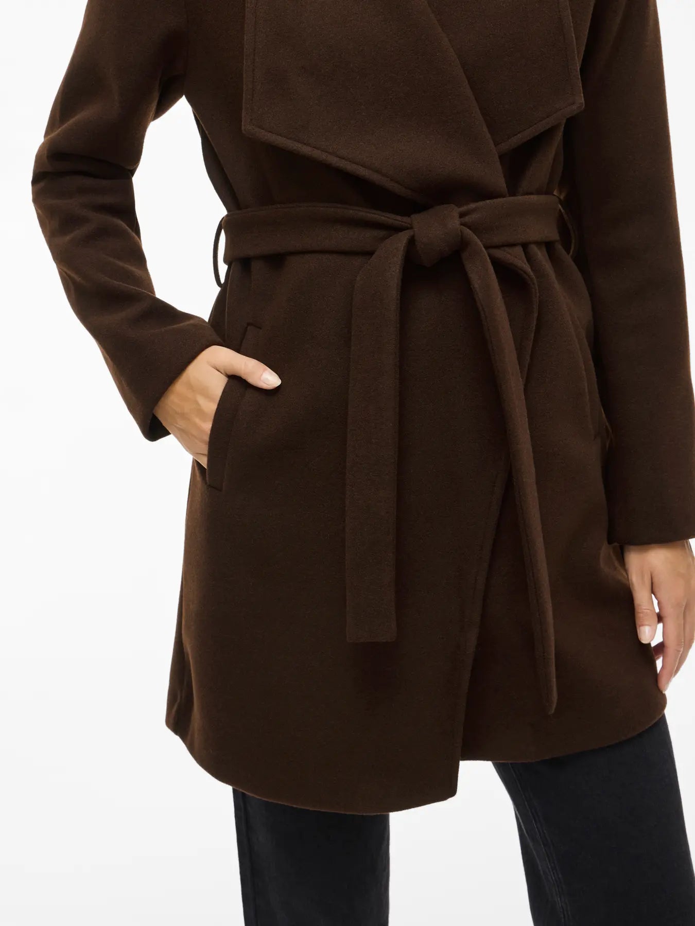 VICOOLEY COLLAR BELT COAT