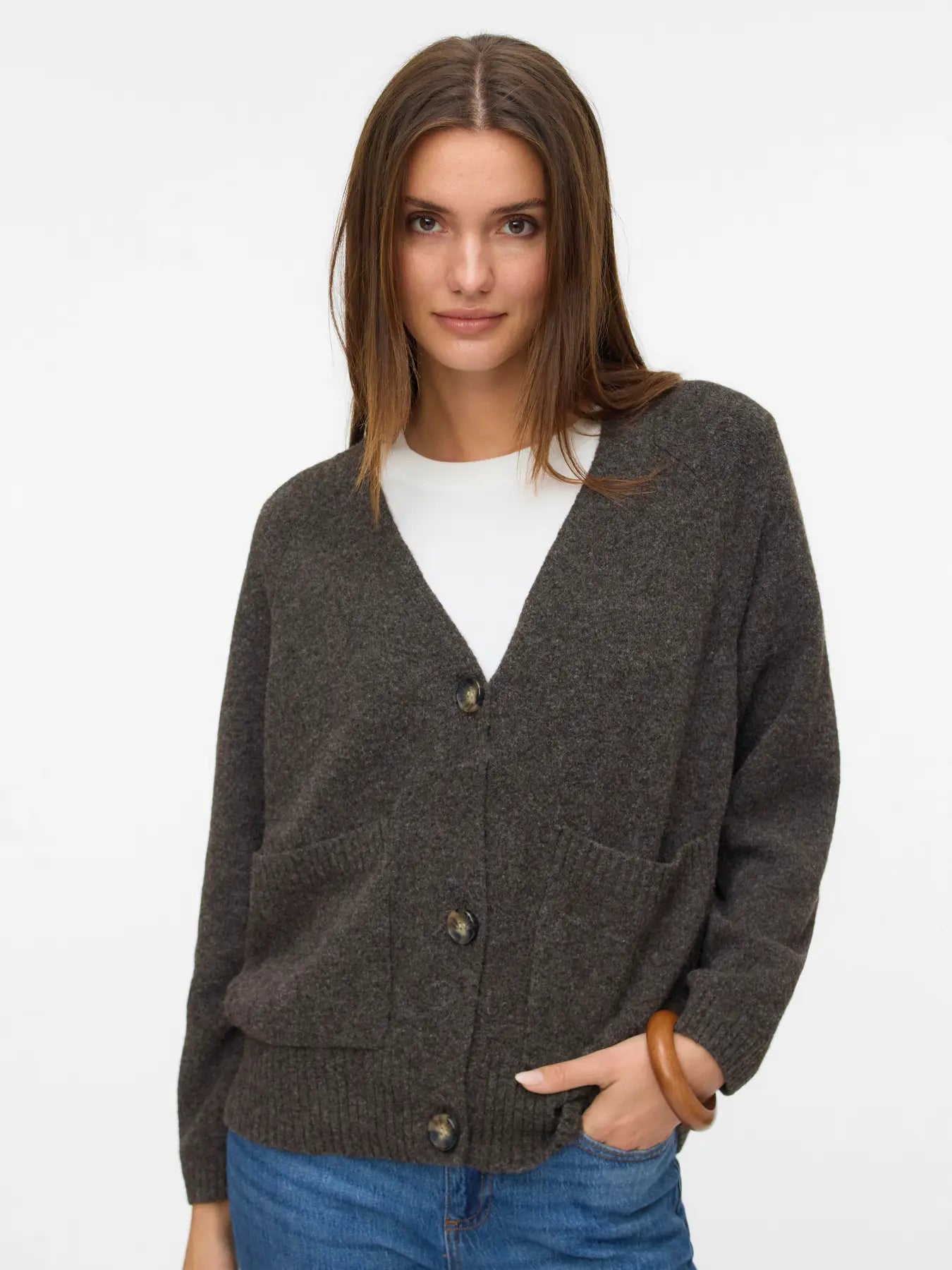 VMBOOM LS V-NECK BUTTON CARDIGAN