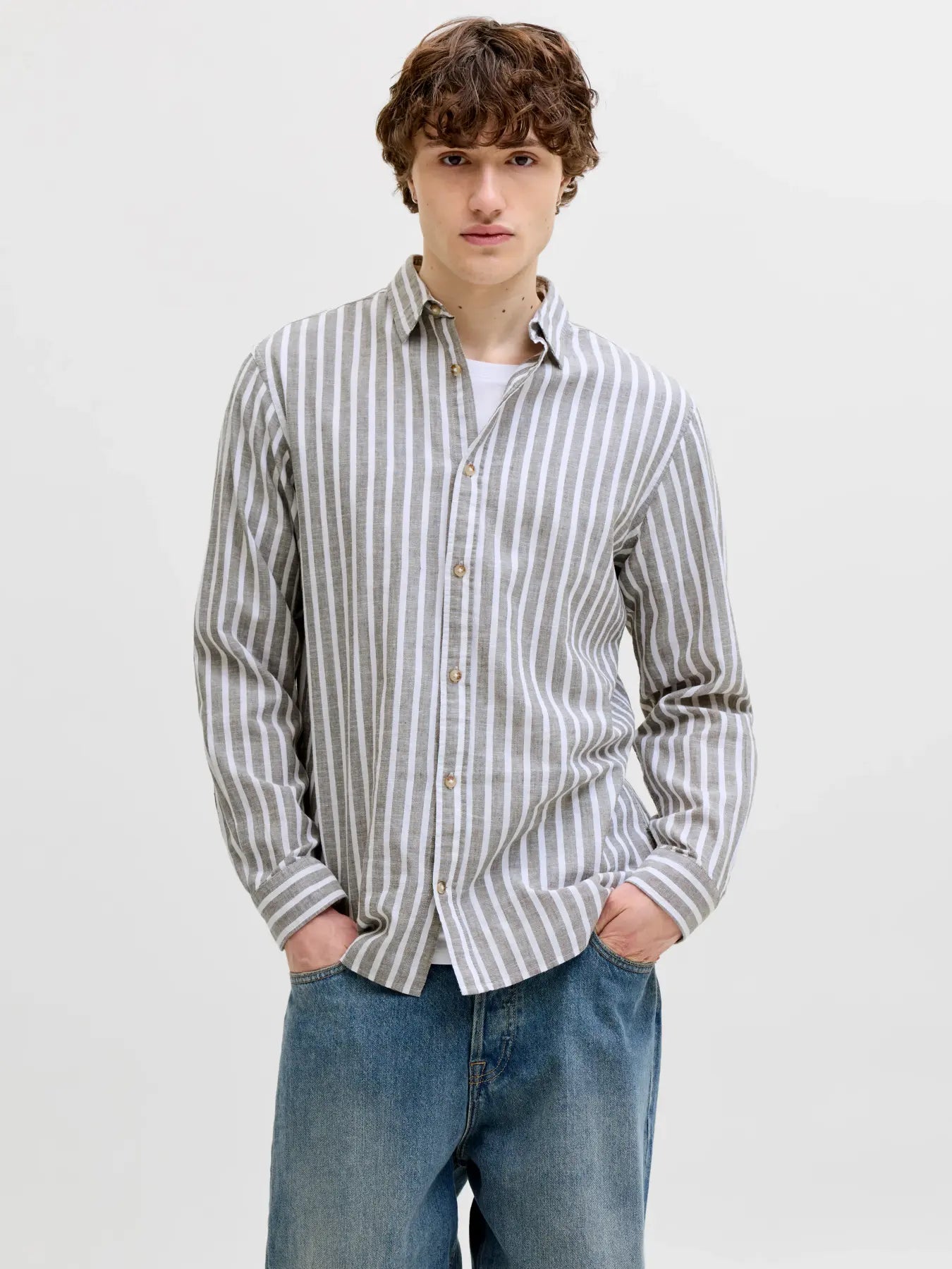 JJESUMMER LINEN BLEND SHIRT L/S