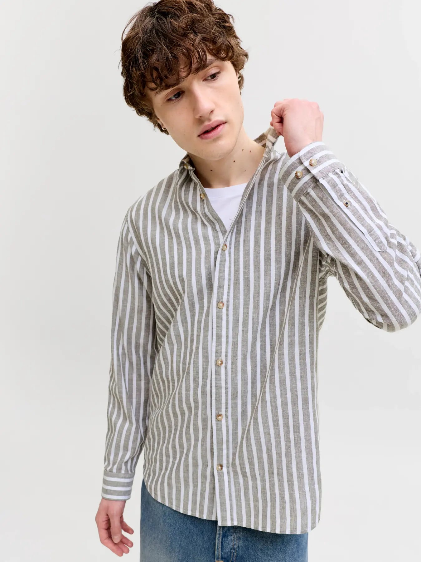 JJESUMMER LINEN BLEND SHIRT L/S