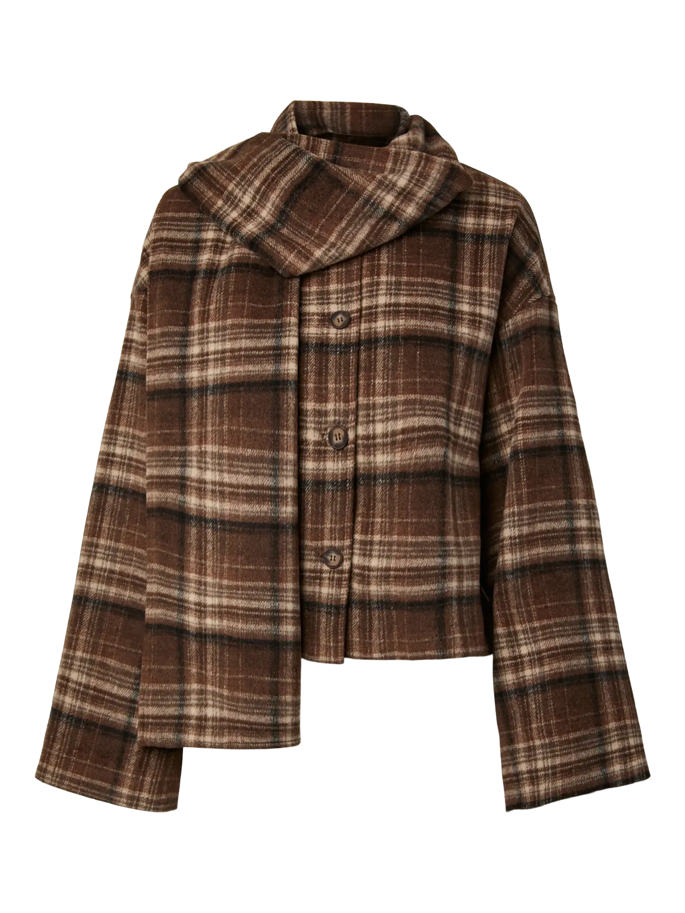 PCAMALIA SHORT JACKET W. SCARF