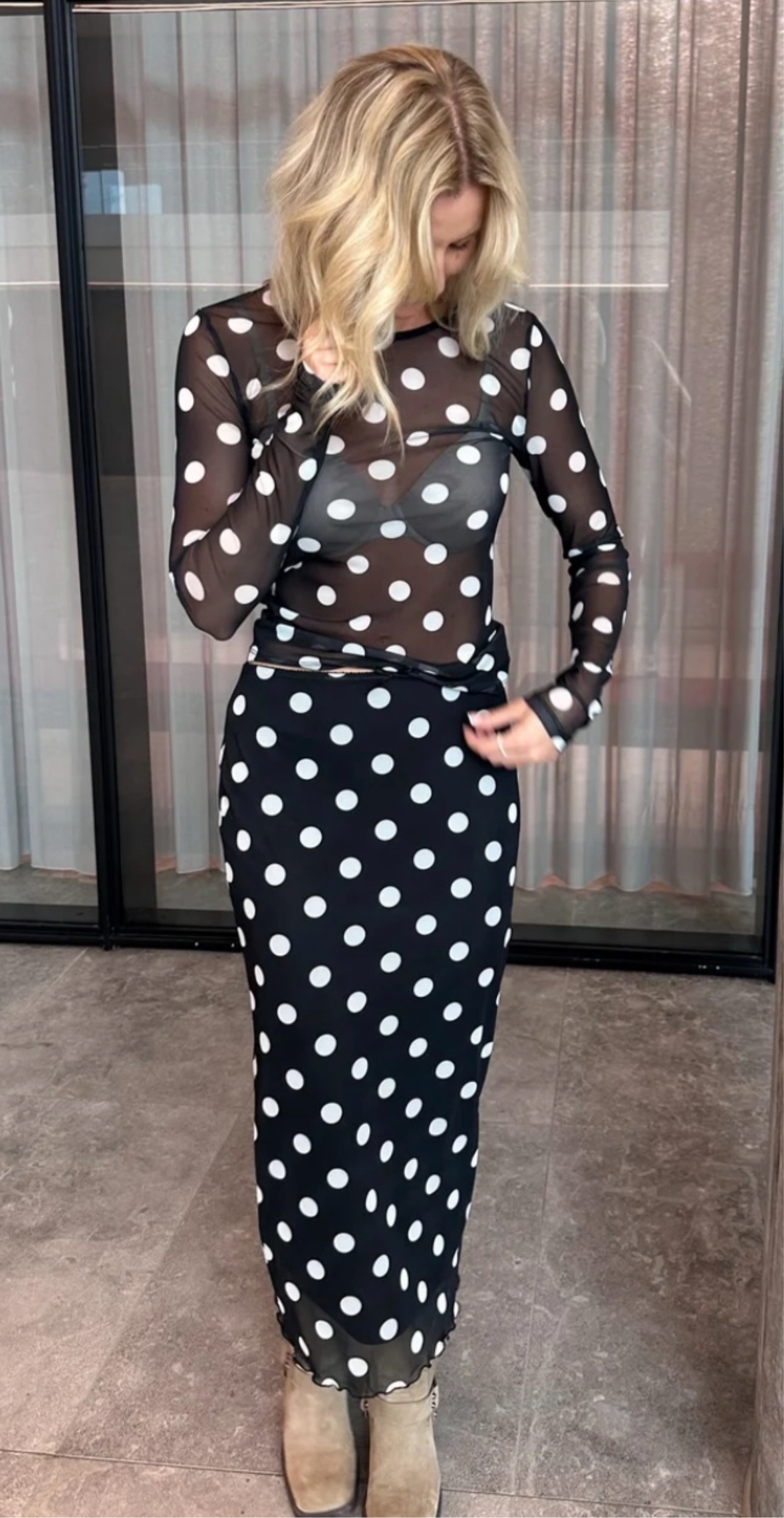 NMLUCIA NW MESH MAXI SKIRT JRS
