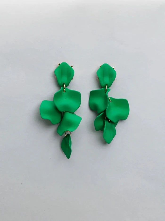 Leaf Earrings Strong Green