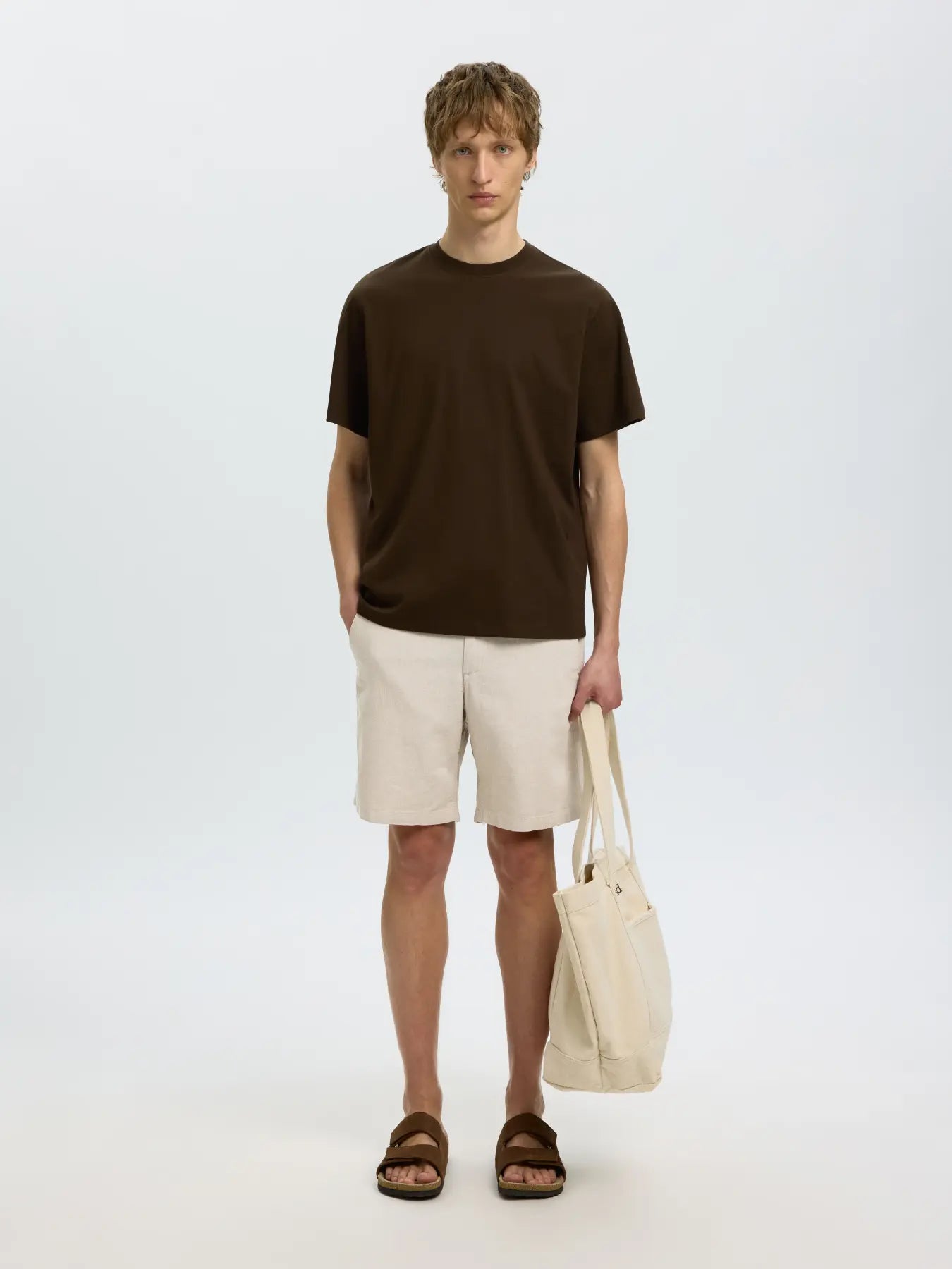 SLMREGULAR-BRODY LINEN BLD SHORTS
