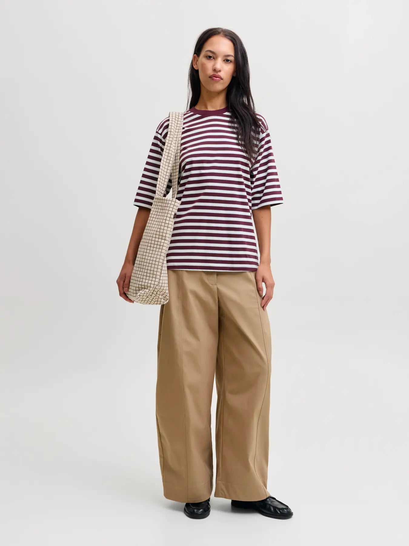 JXRHEA LOOSE SS STRIPE TEE JRS